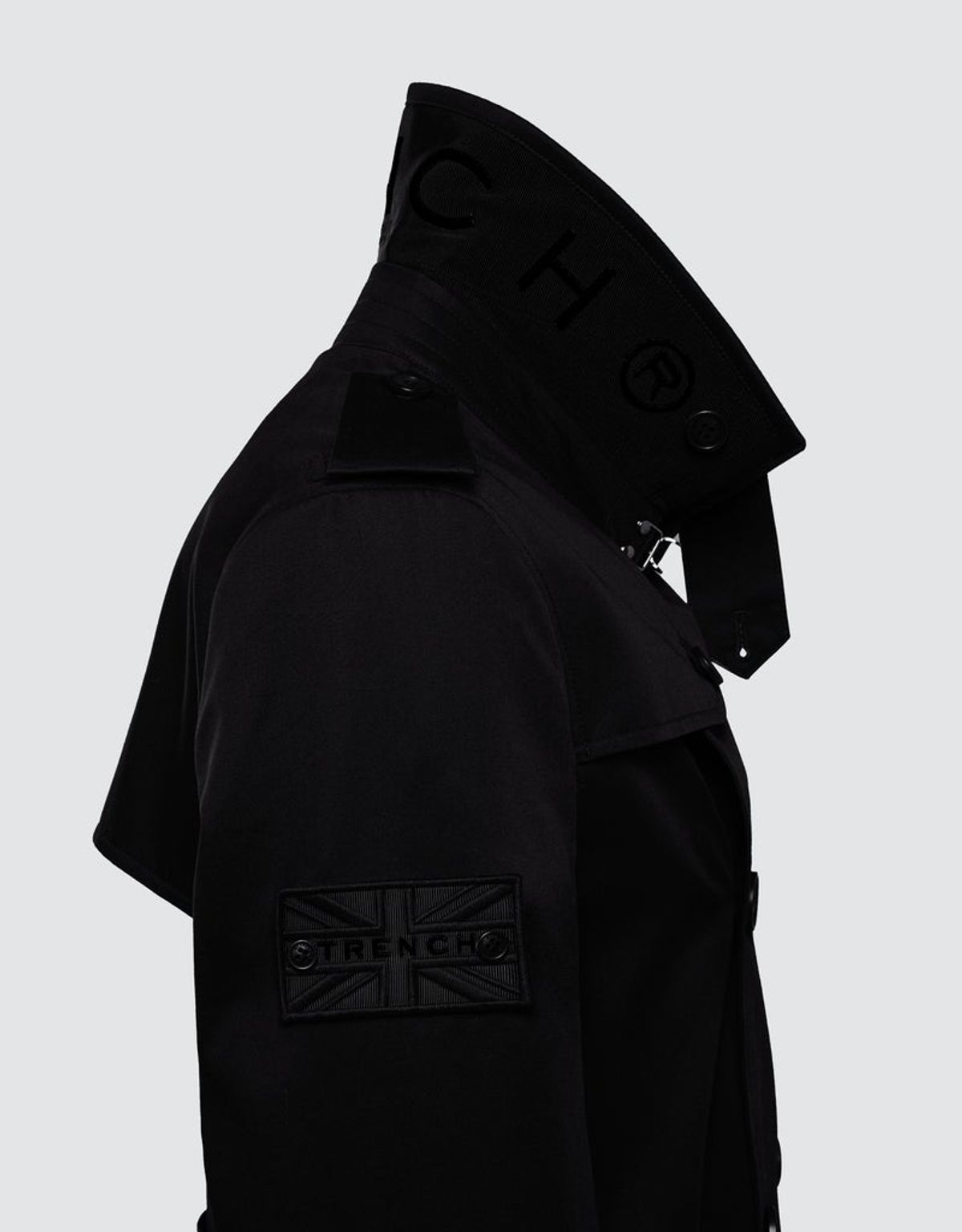 트렌치런던(TRENCH LONDON) 킹 슈퍼파인 오가닉 클래식 트렌치 코트 (BLACK/BLACK/BLACK)