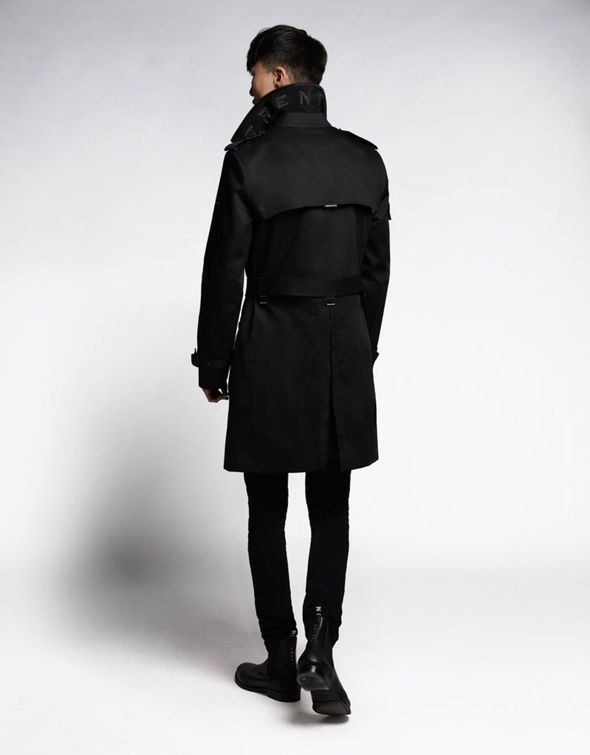 트렌치런던(TRENCH LONDON) 킹 슈퍼파인 오가닉 클래식 트렌치 코트 (BLACK/BLACK/BLACK)