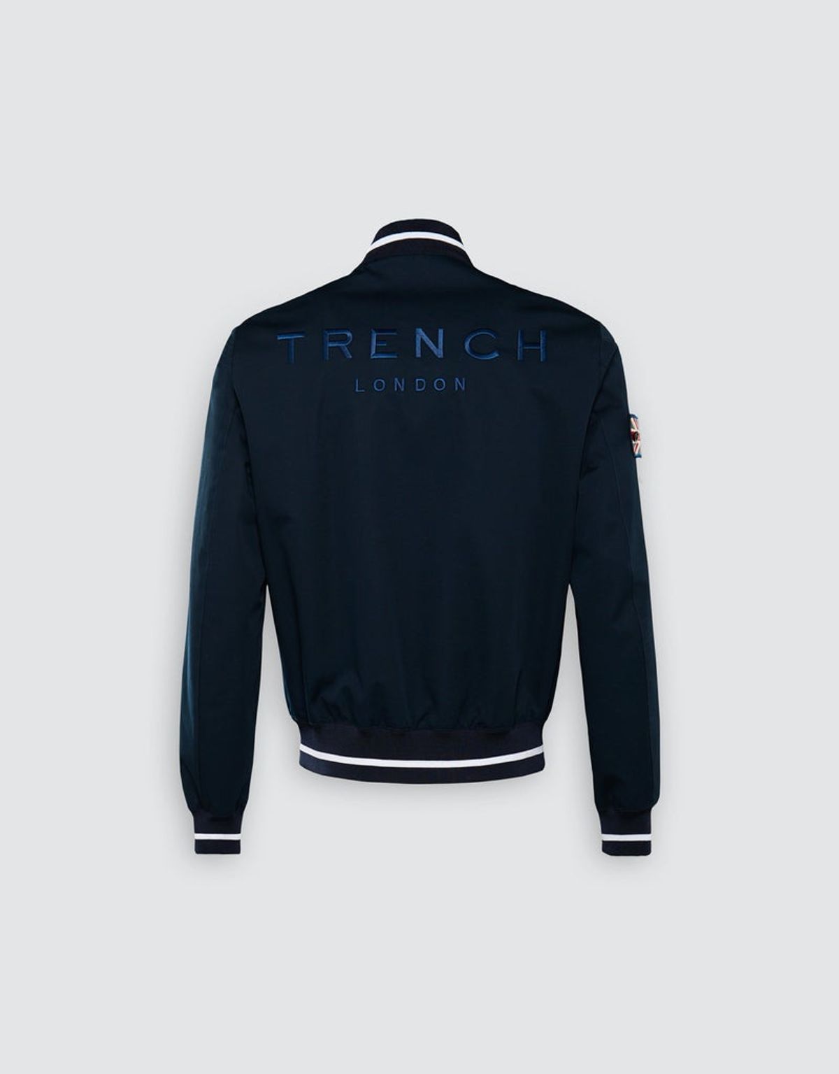 트렌치런던(TRENCH LONDON) 본드 오가닉 봄버 (NAVY/PLAG/WHITE)