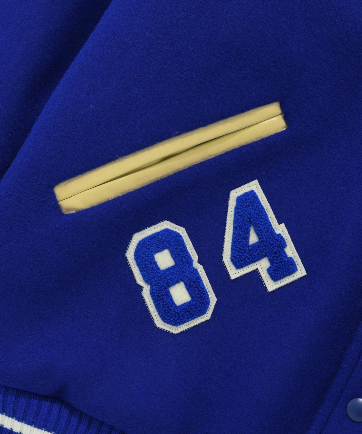 리트리버클럽(RETRIEVER CLUB) BIG R LOGO PATCH STADIUM JACKET [BLUE]