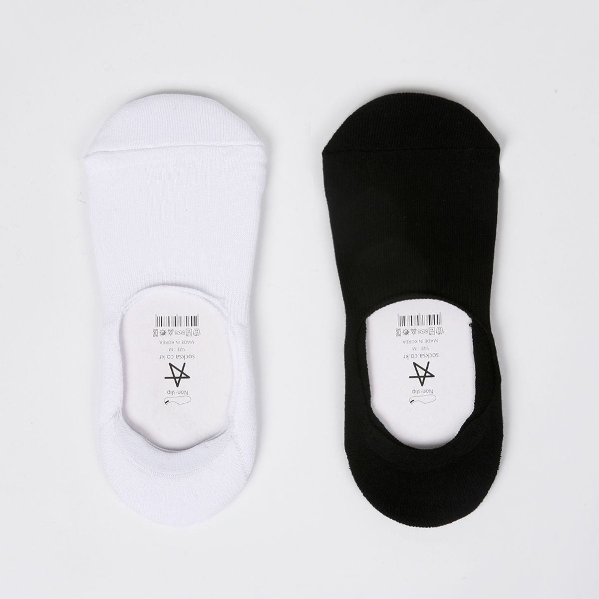삭스에이(SOCKSA) [4PACK]더블쿠션 156N 무지 밴드 이중바닥 리얼 페이크삭스 양말