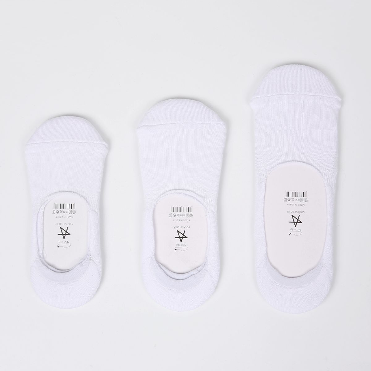 삭스에이(SOCKSA) [4PACK]더블쿠션 156N 무지 밴드 이중바닥 리얼 페이크삭스 양말