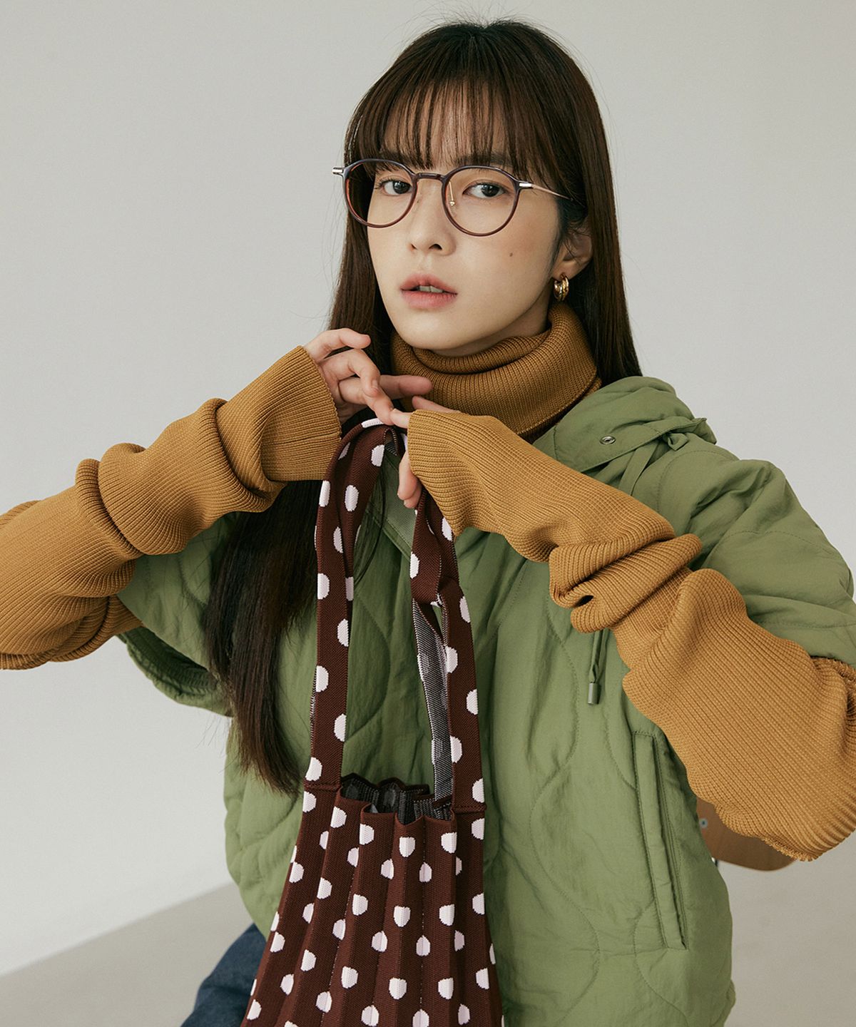 플리츠마마(PLEATSMAMA) 미니숄더백 핑크도트