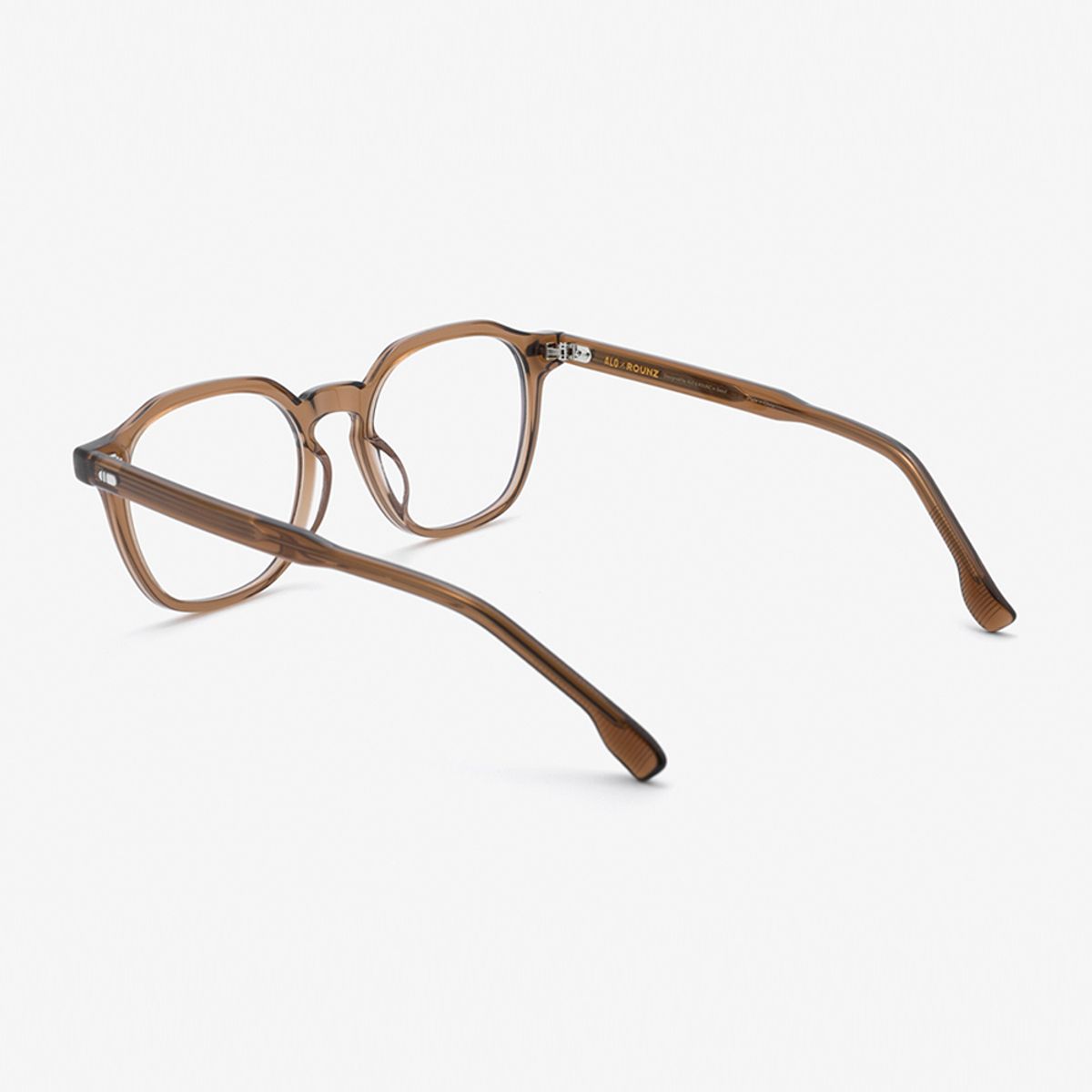 알로아이웨어(ALO EYEWEAR) [ALOXROUNZ] 오버사이즈 프렌치 스퀘어 ARA7105 C2 투명 브라운