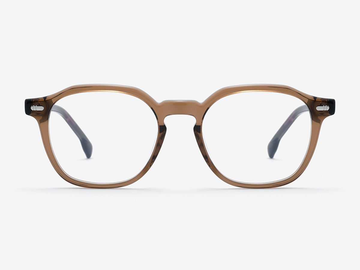 알로아이웨어(ALO EYEWEAR) [ALOXROUNZ] 오버사이즈 프렌치 스퀘어 ARA7105 C2 투명 브라운