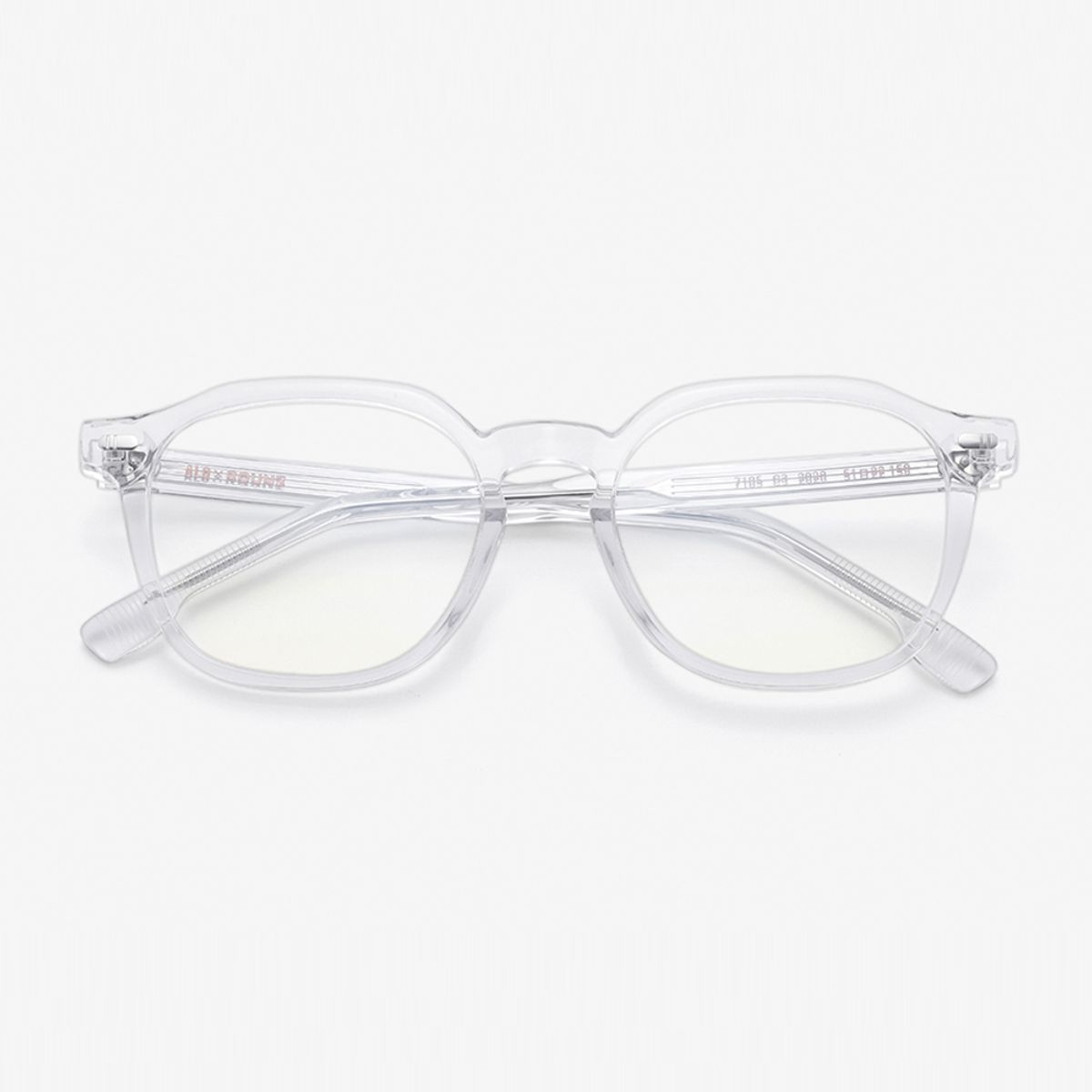알로아이웨어(ALO EYEWEAR) [ALOXROUNZ] 오버사이즈 프렌치 스퀘어 ARA7105 C3 투명 클리어