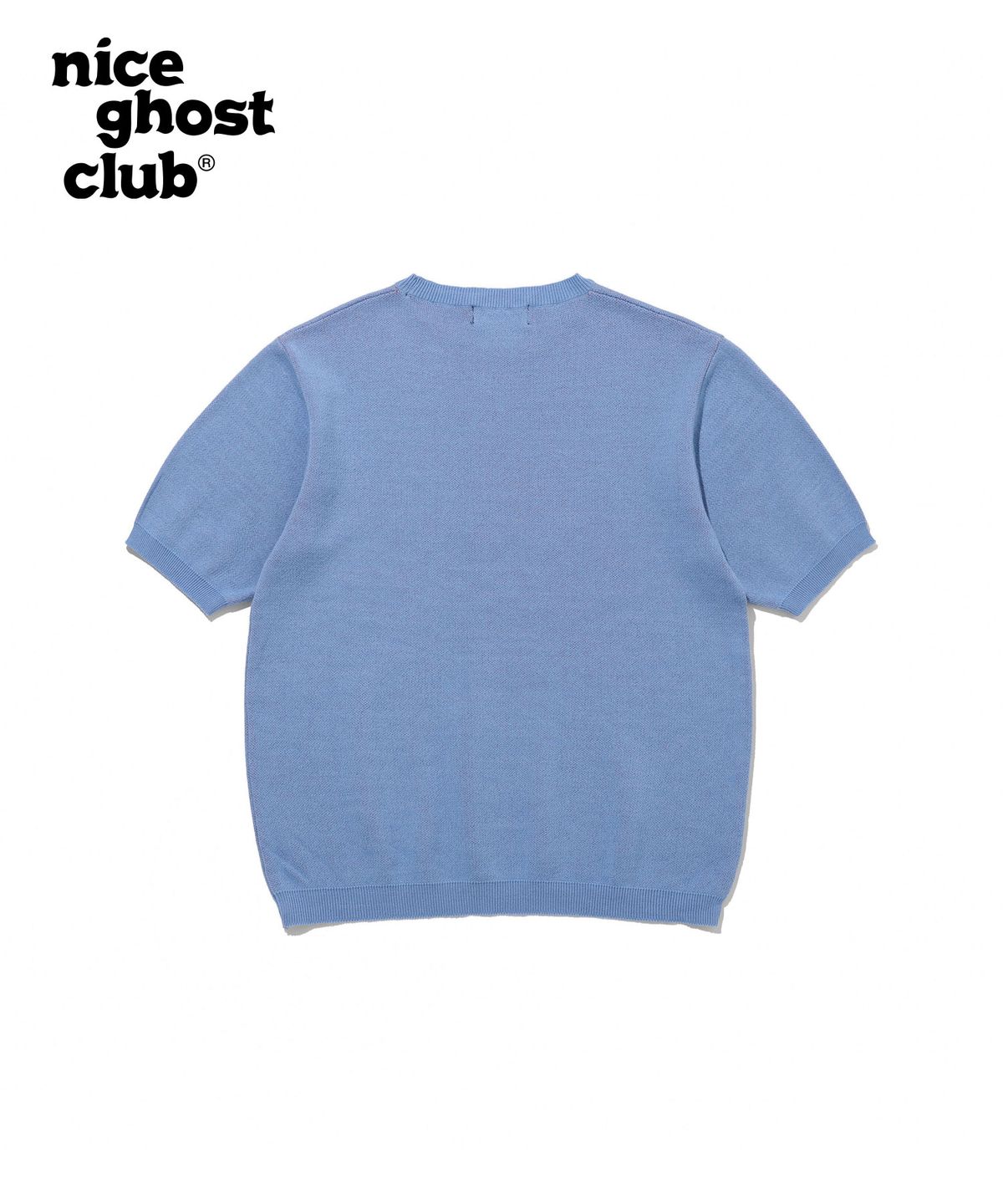 나이스고스트클럽(NICEGHOSTCLUB) GUMMY BEAR KNIT HALF T_BLUE(NG2CFUK604A)