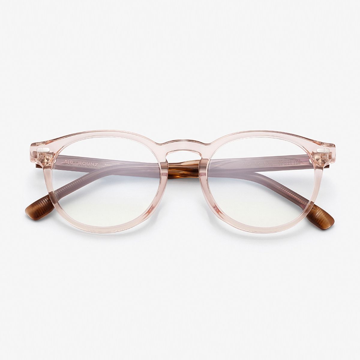 알로아이웨어(ALO EYEWEAR) [ALOXROUNZ] 오버사이즈 보스턴 프레임 ARA7107 C2 피치/레오파드