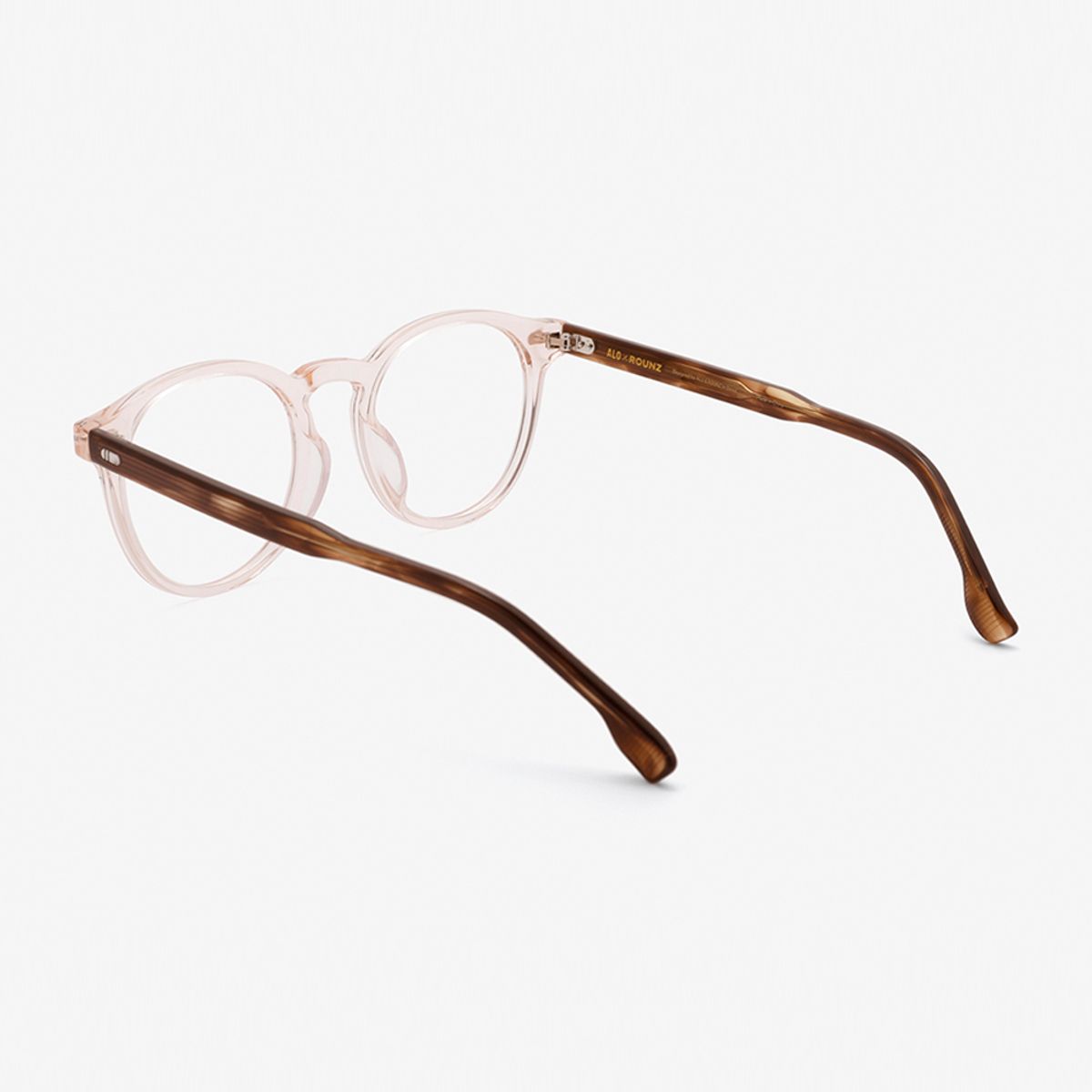 알로아이웨어(ALO EYEWEAR) [ALOXROUNZ] 오버사이즈 보스턴 프레임 ARA7107 C2 피치/레오파드