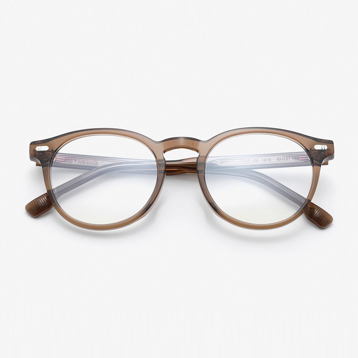 알로아이웨어(ALO EYEWEAR) [ALOXROUNZ] 오버사이즈 보스턴 프레임 ARA7107 C3 투명 브라운