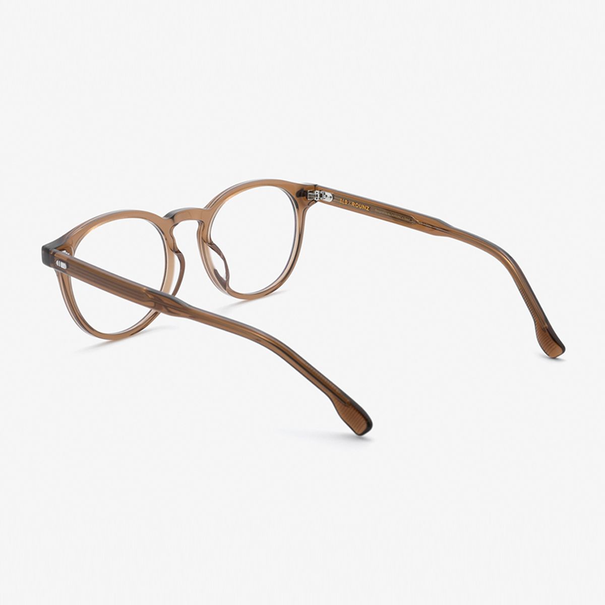 알로아이웨어(ALO EYEWEAR) [ALOXROUNZ] 오버사이즈 보스턴 프레임 ARA7107 C3 투명 브라운