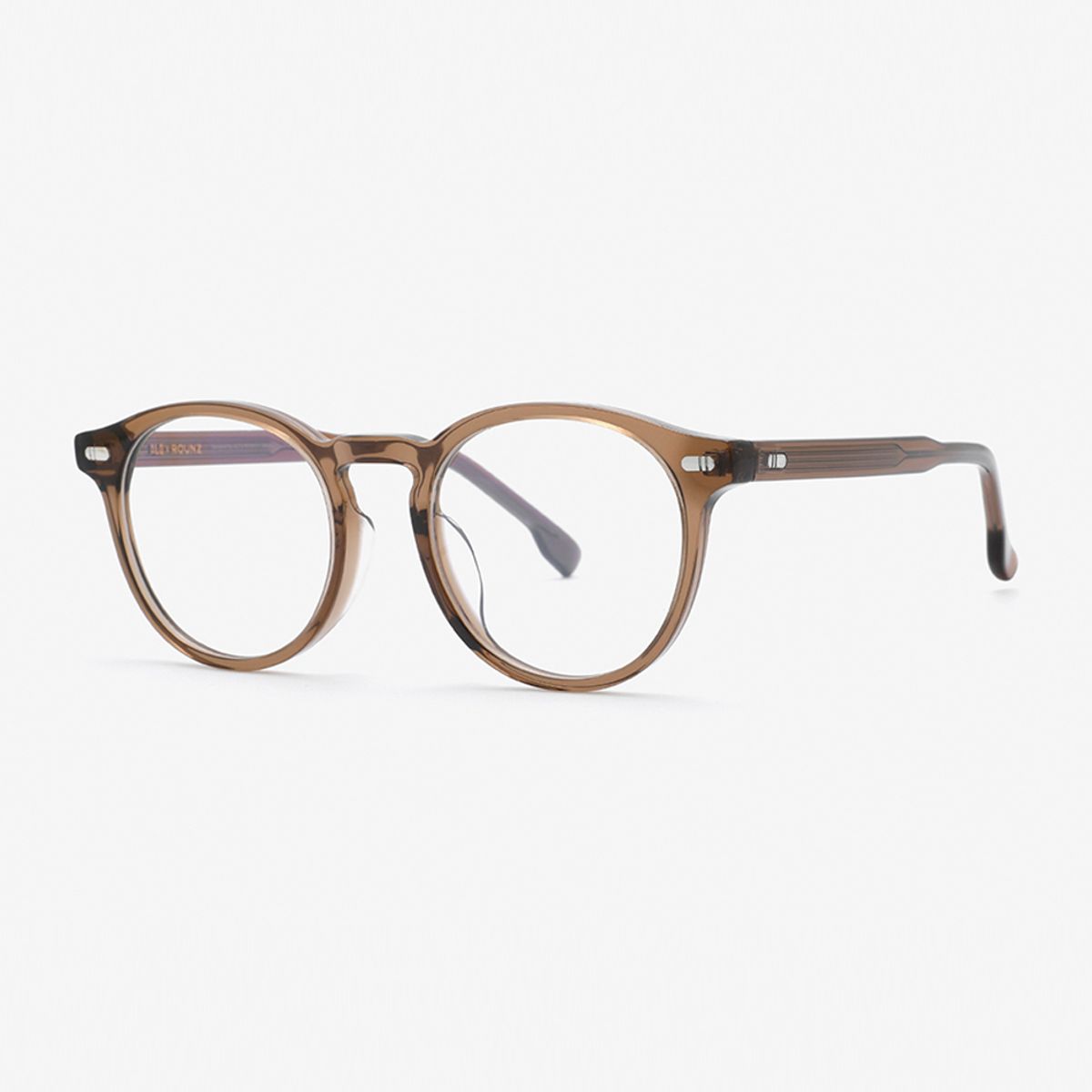 알로아이웨어(ALO EYEWEAR) [ALOXROUNZ] 오버사이즈 보스턴 프레임 ARA7107 C3 투명 브라운