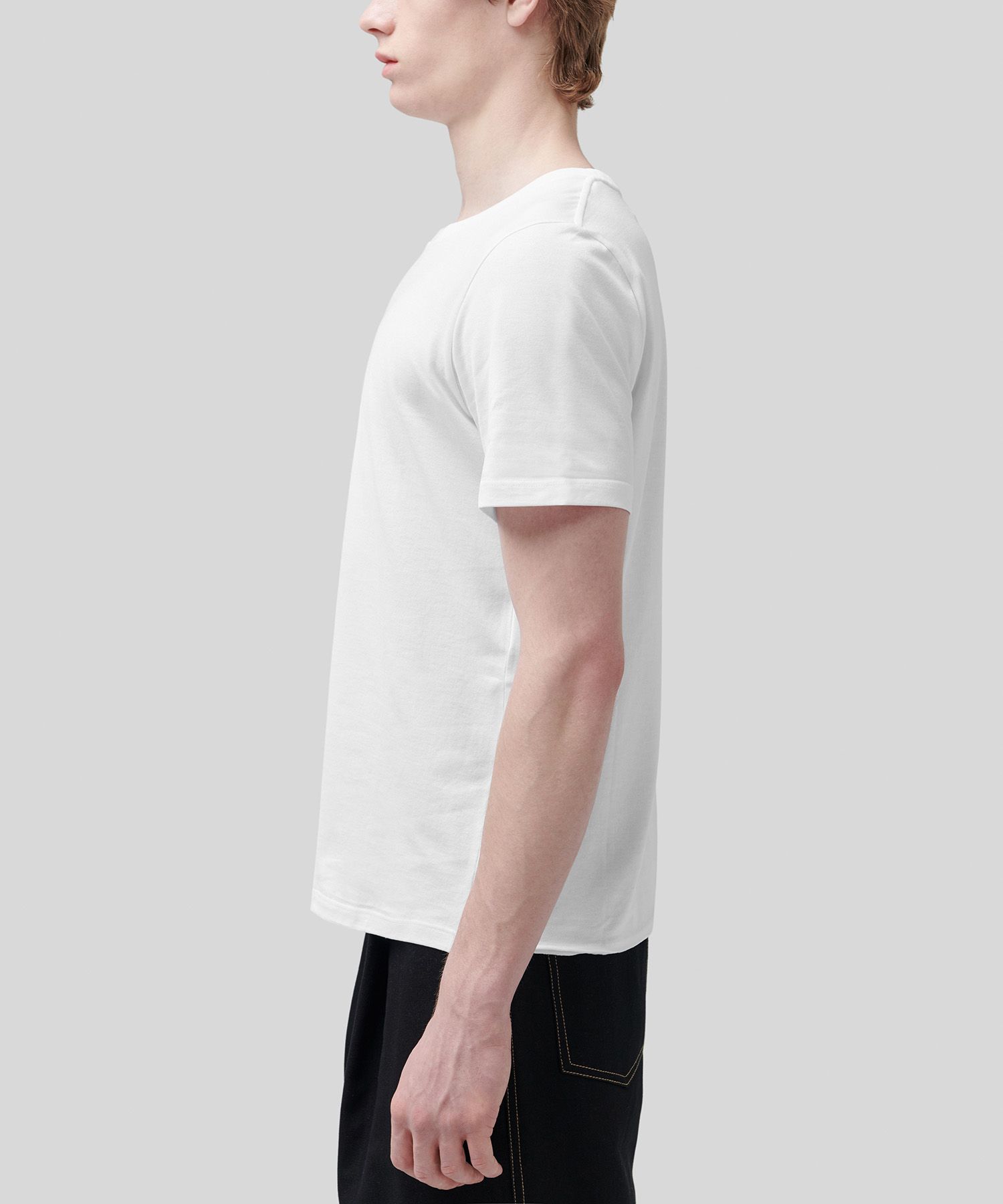 ■Saint Laurent■ Liv Gosh Short Sleeve T-Shirt White 464572 MUSINSA | SAINT LAURENT Ribbed Gosh short-sleeved T-shirt