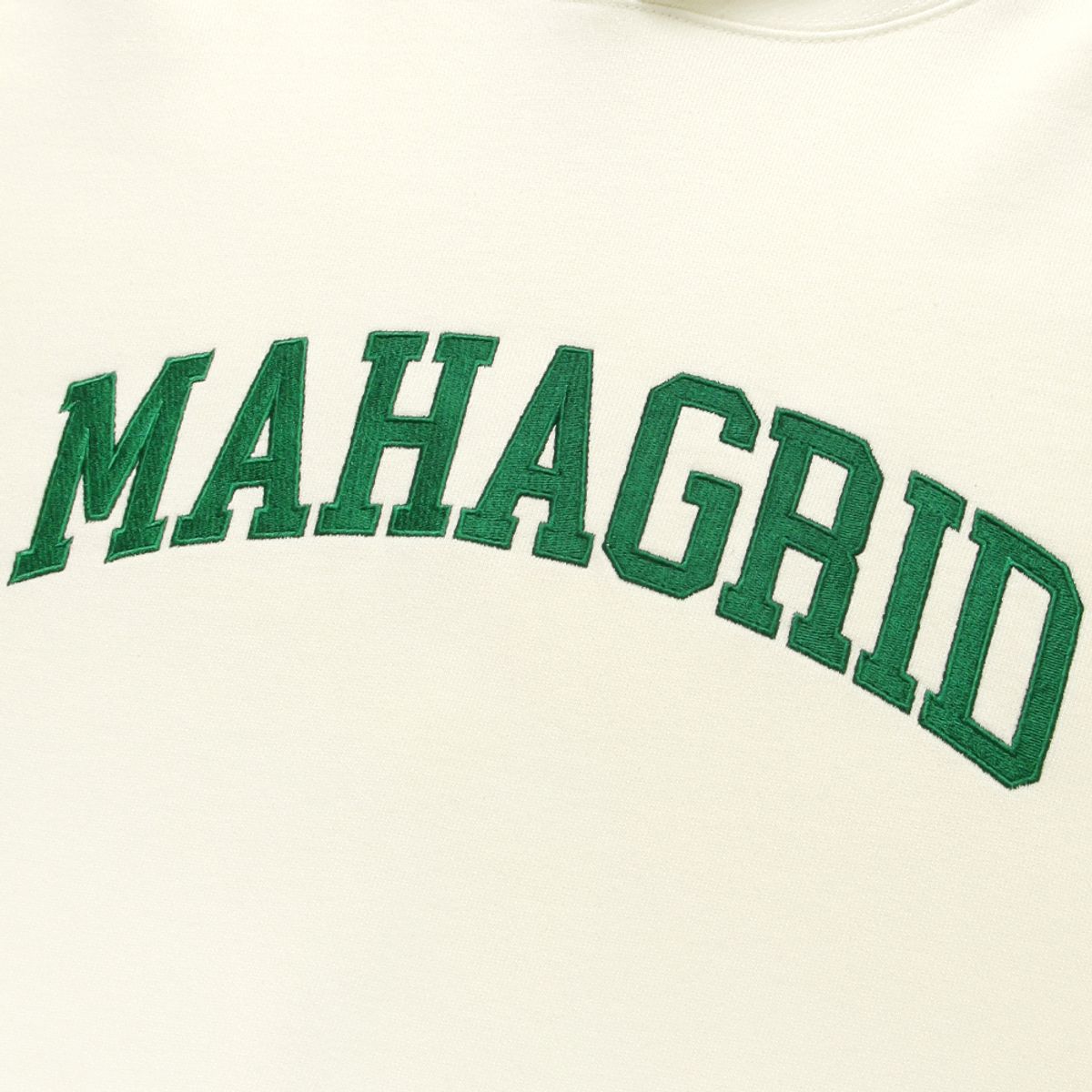 마하그리드(MAHAGRID) VARSITY LOGO HOODIE CREAM(MG2CSMM406A)
