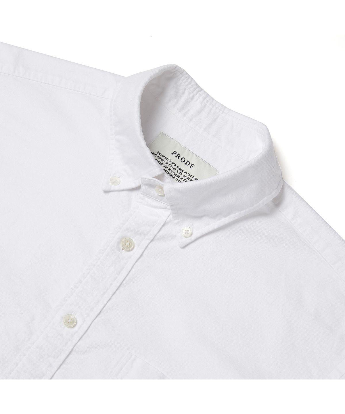 프로드셔츠(PRODESHIRT) [릴렉스]D-900 옥스포드 셔츠 (화이트)
