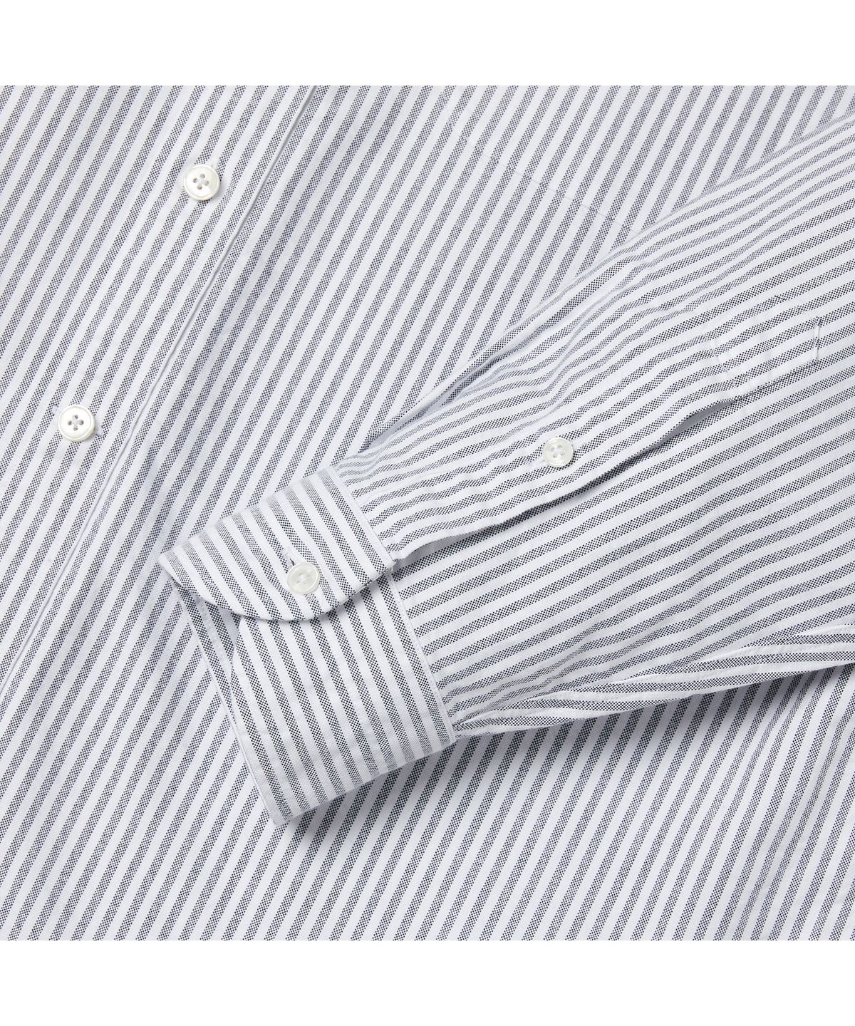 프로드셔츠(PRODESHIRT) [릴렉스]D-950 옥스포드 스트라이프 셔츠 (그레이)