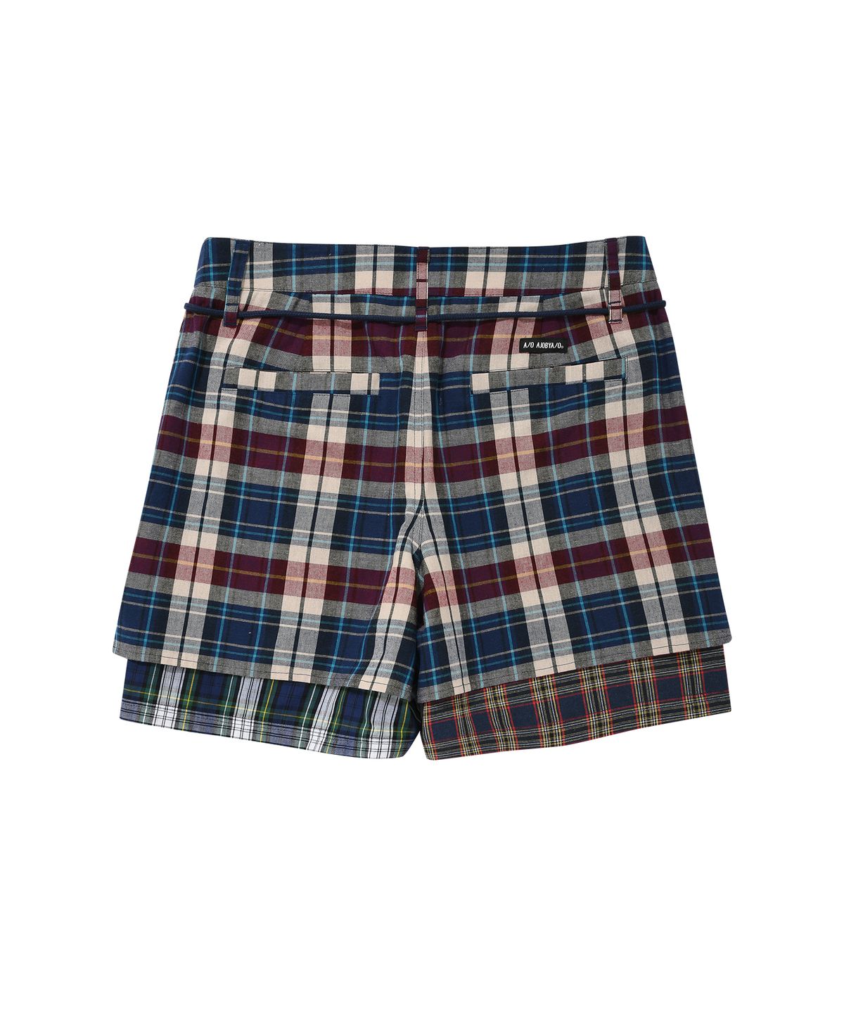 아조바이아조(AJOBYAJO) Check Mixed Shorts [Navy]