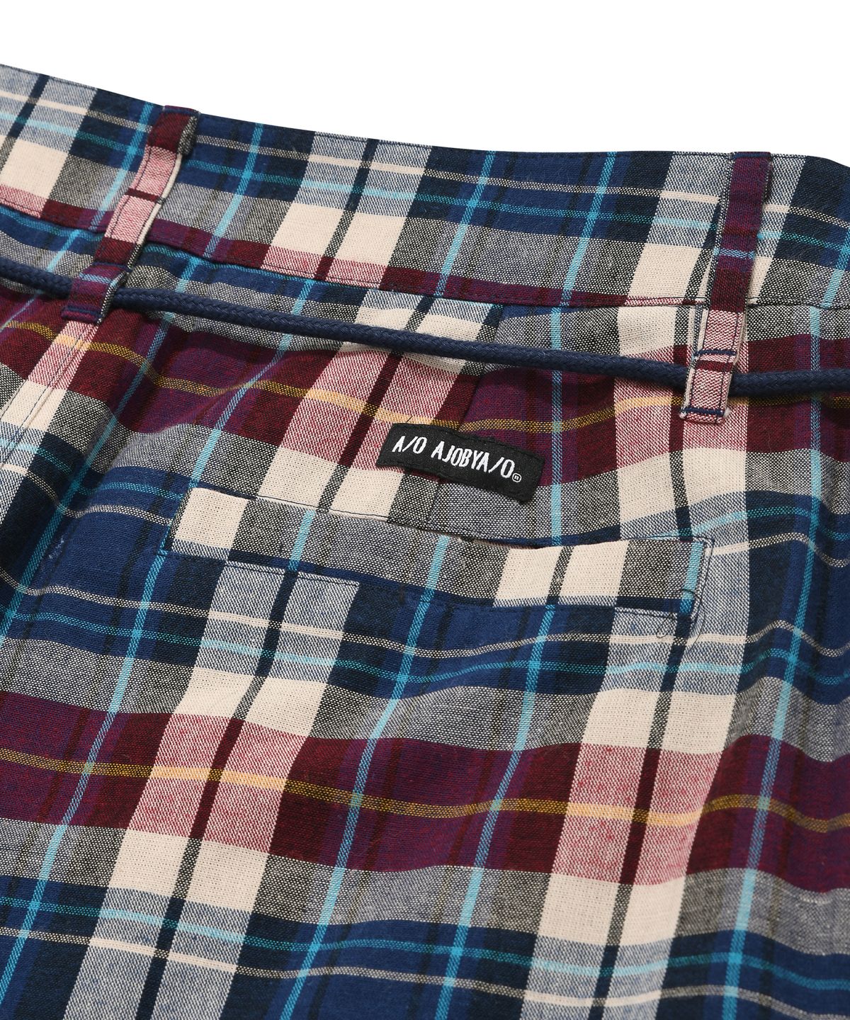 아조바이아조(AJOBYAJO) Check Mixed Shorts [Navy]