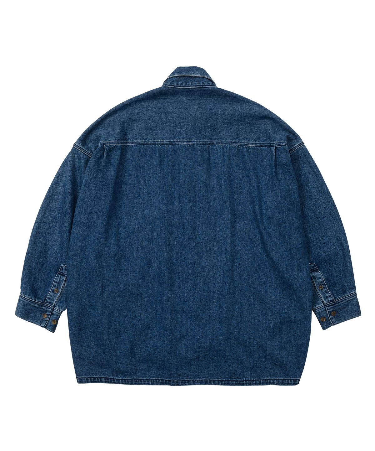 아조바이아조(AJOBYAJO) Gun Oversized Washed Denim Shirt [Navy]