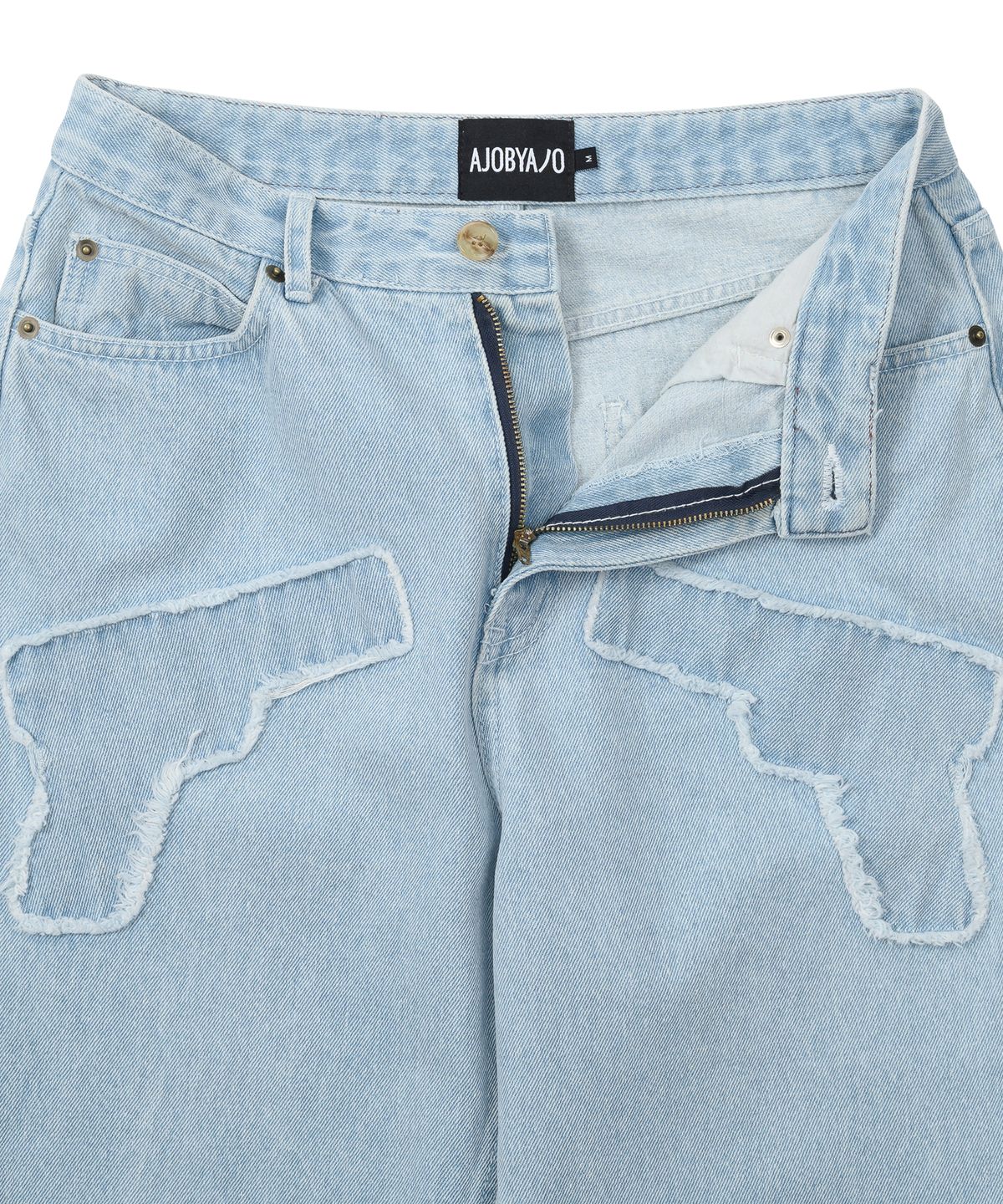 아조바이아조(AJOBYAJO) Gun Washed Jeans [Sky Blue]