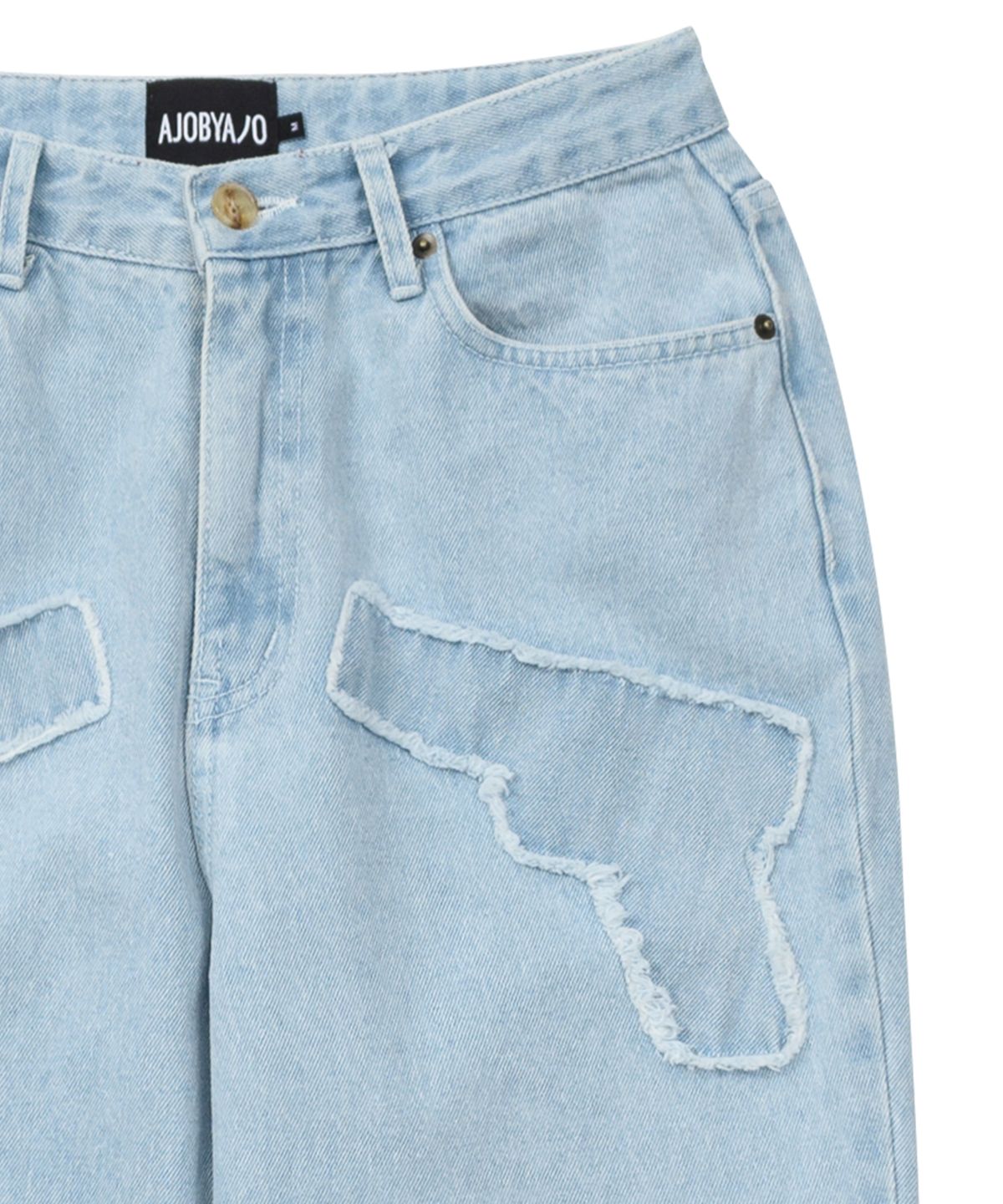 아조바이아조(AJOBYAJO) Gun Washed Jeans [Sky Blue]