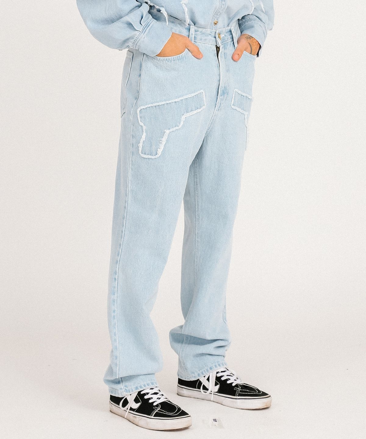 아조바이아조(AJOBYAJO) Gun Washed Jeans [Sky Blue]
