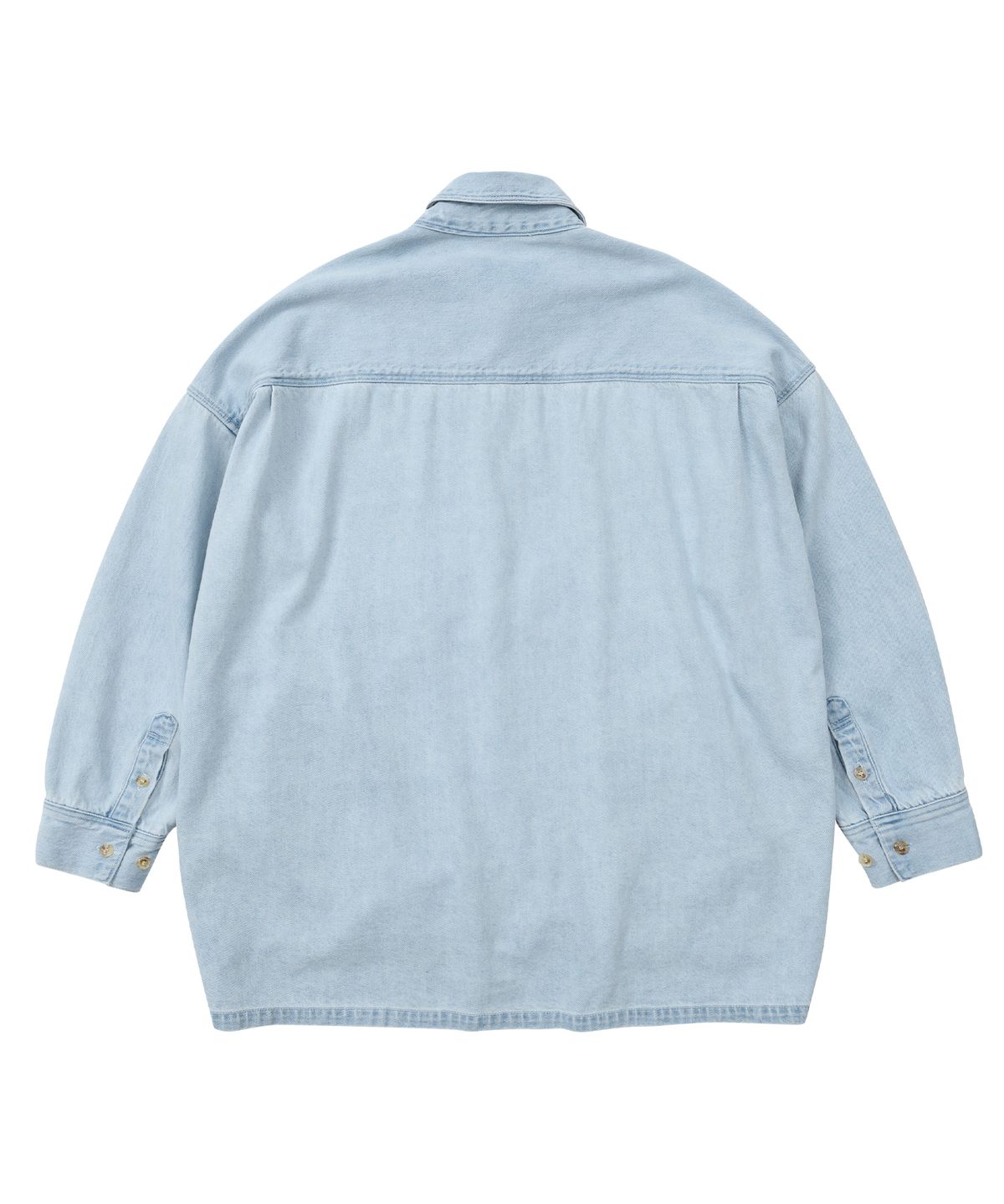 아조바이아조(AJOBYAJO) Gun Oversized Washed Denim Shirt [Sky Blue]