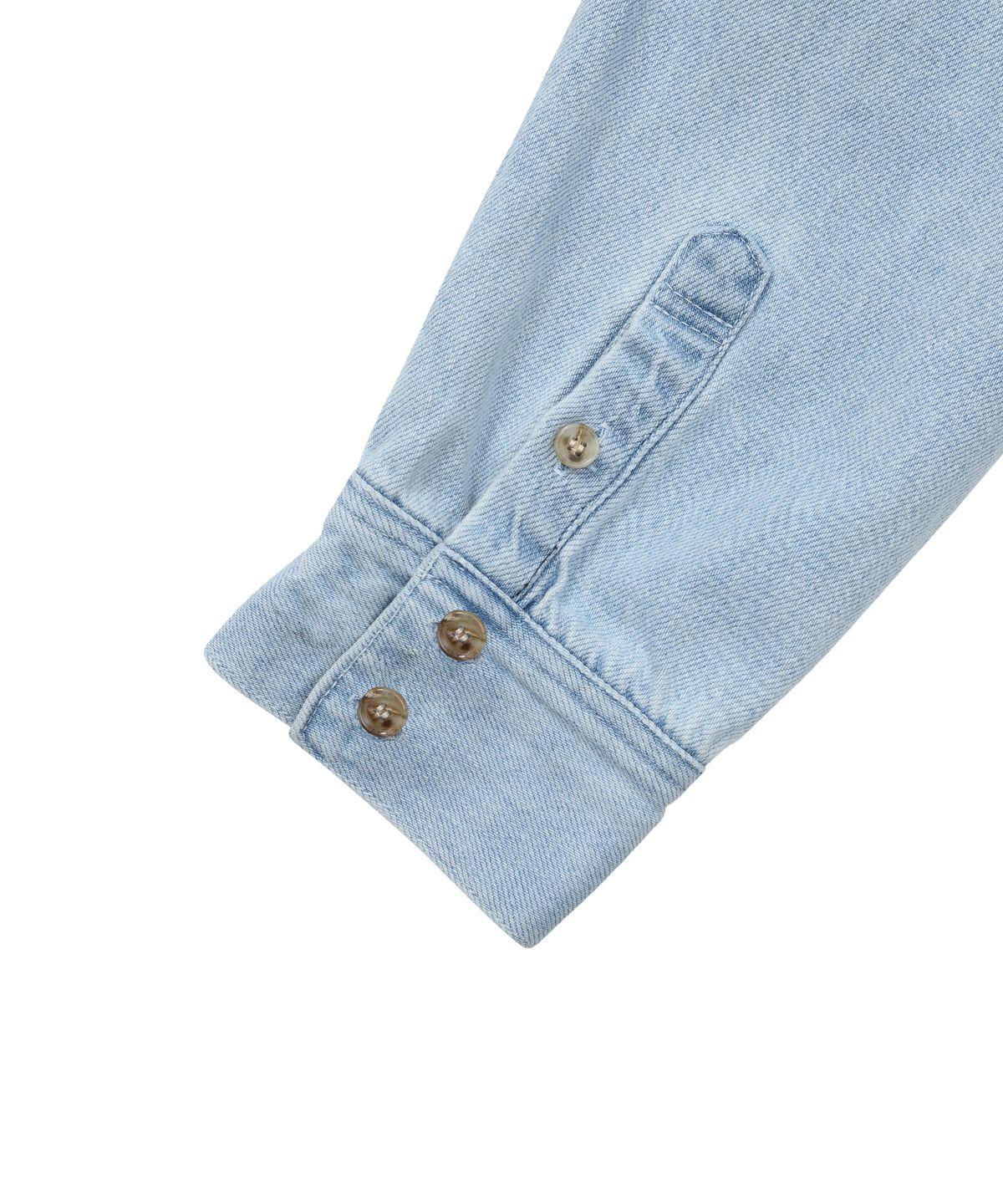 아조바이아조(AJOBYAJO) Gun Oversized Washed Denim Shirt [Sky Blue]