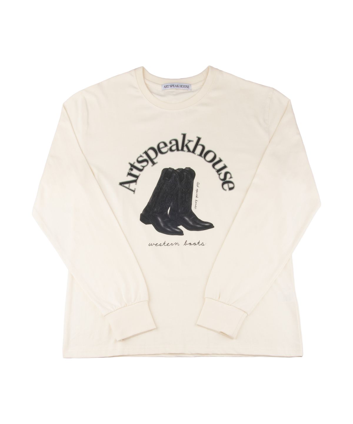 아트스피크하우스(ART SPEAK HOUSE) [2Size] Western Boots L-Sleeve (Ivory)