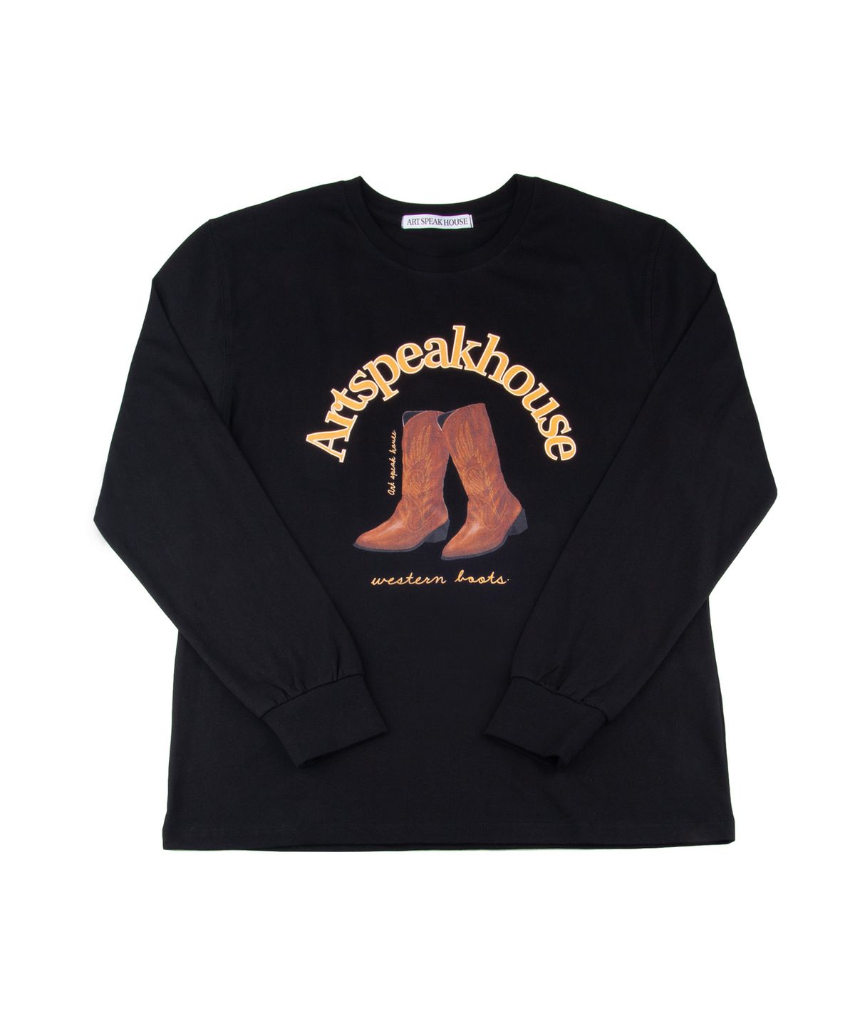 아트스피크하우스(ART SPEAK HOUSE) [2Size] Western Boots L-Sleeve (Black)