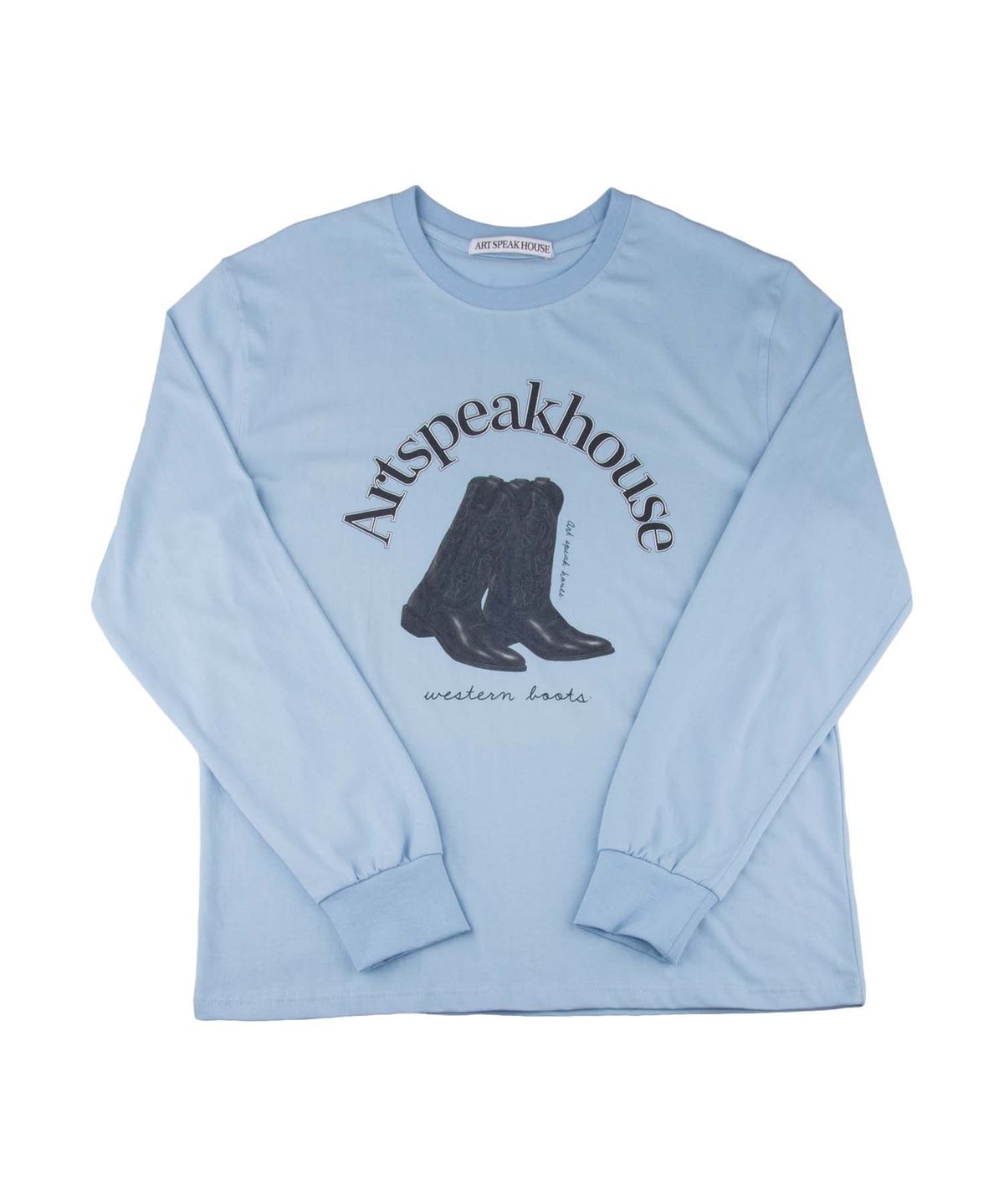 아트스피크하우스(ART SPEAK HOUSE) [2Size] Western Boots L-Sleeve (Sky Blue)