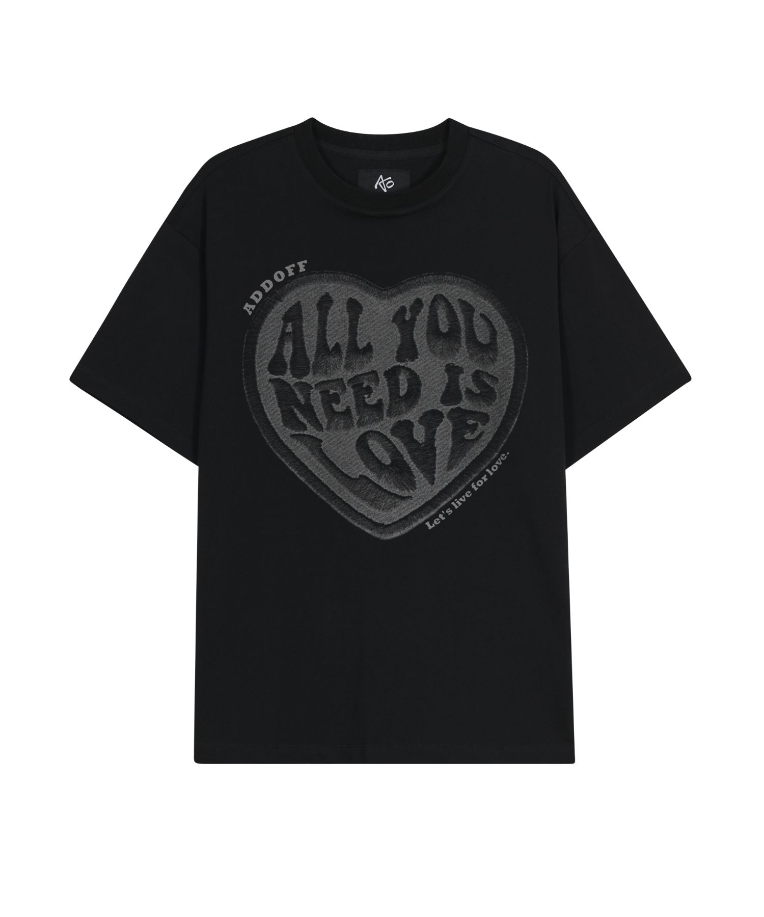 [ADDOFF] NEED LOVE T-SHIRT ★Tシャツ MUSINSA | ADDOFF NEED LOVE T-SHIRT BLACK