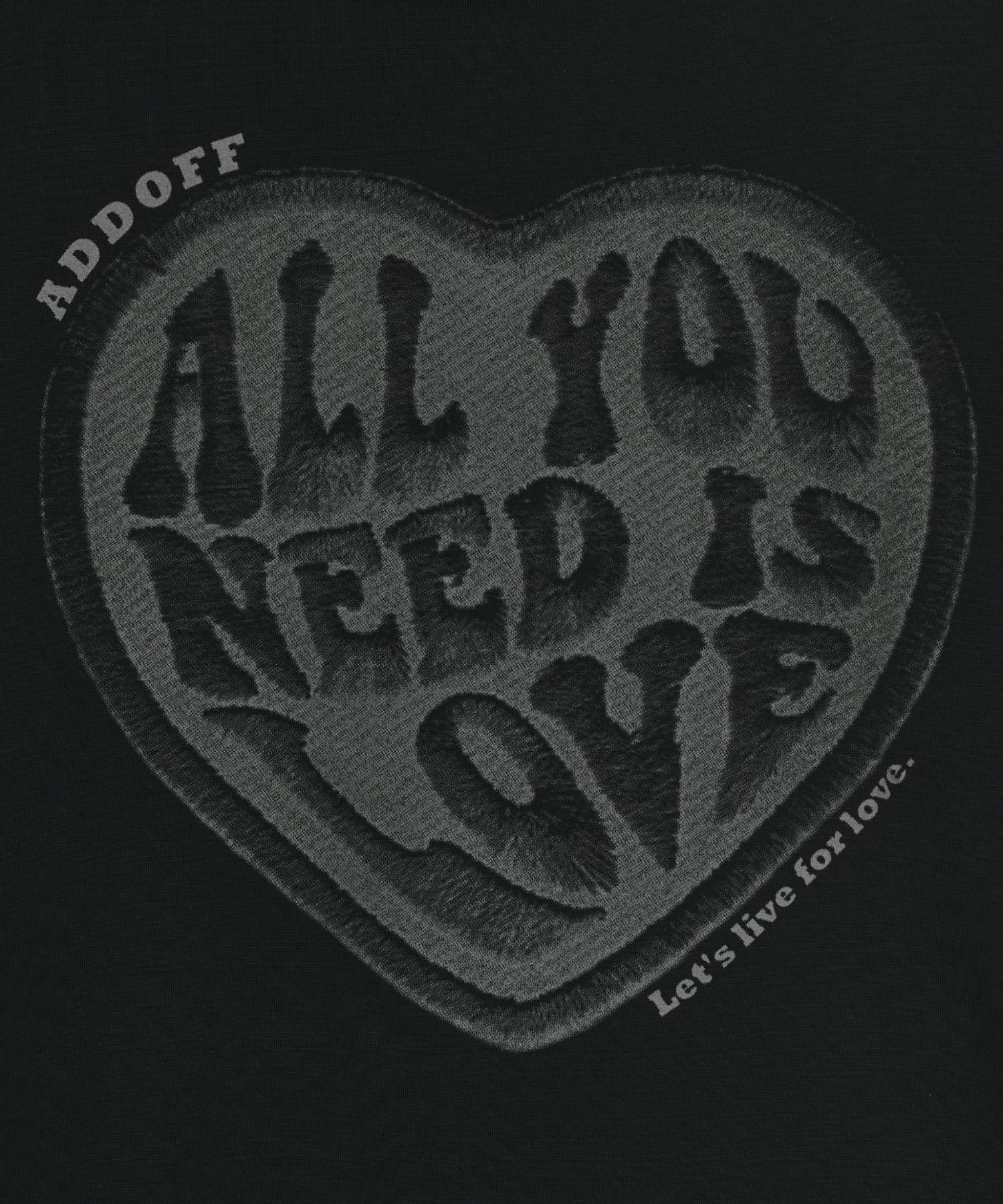 MUSINSA | ADDOFF NEED LOVE T-SHIRT BLACK