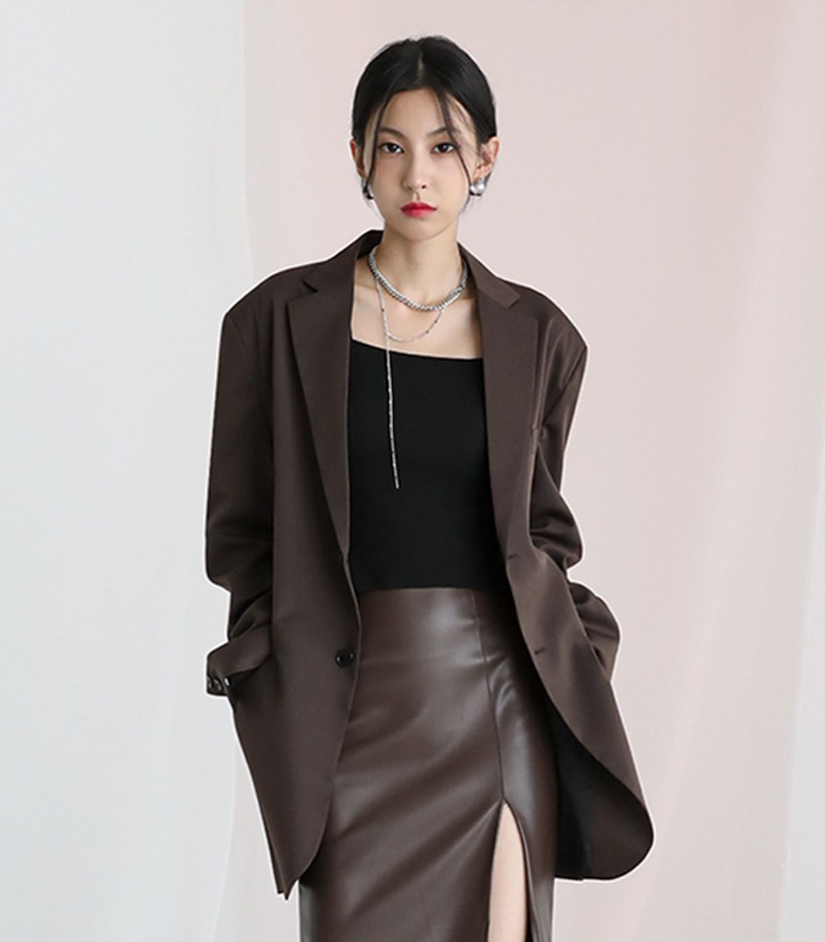 어반드레스(AVANDRESS) Boyfriend Single Blazer BLACK
