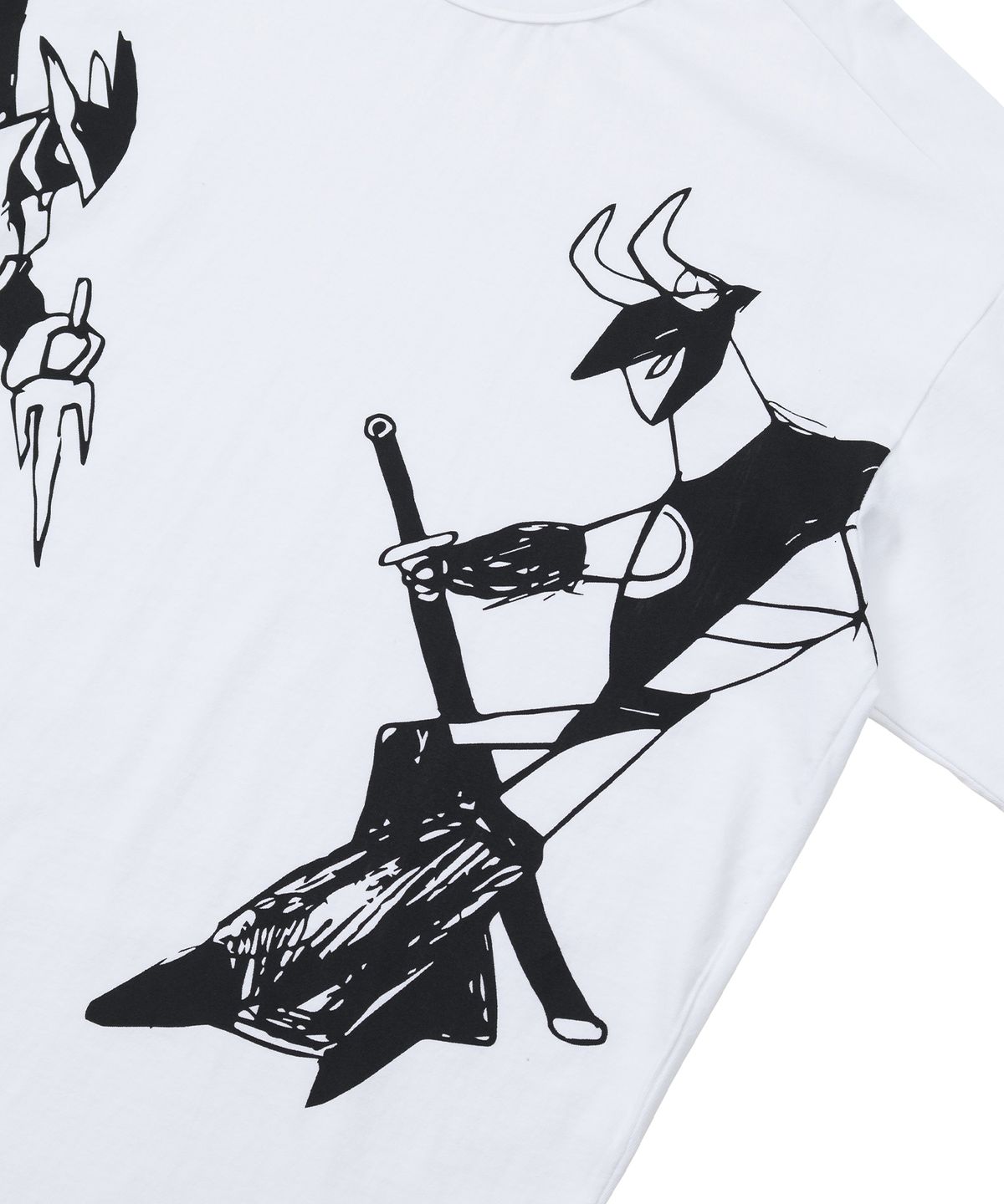 아조바이아조(AJOBYAJO) Robots Duel Oversized T-Shirt [White]