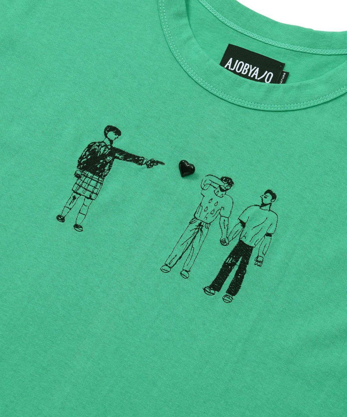 아조바이아조(AJOBYAJO) Girls Can Shoot T-Shirt [Green]