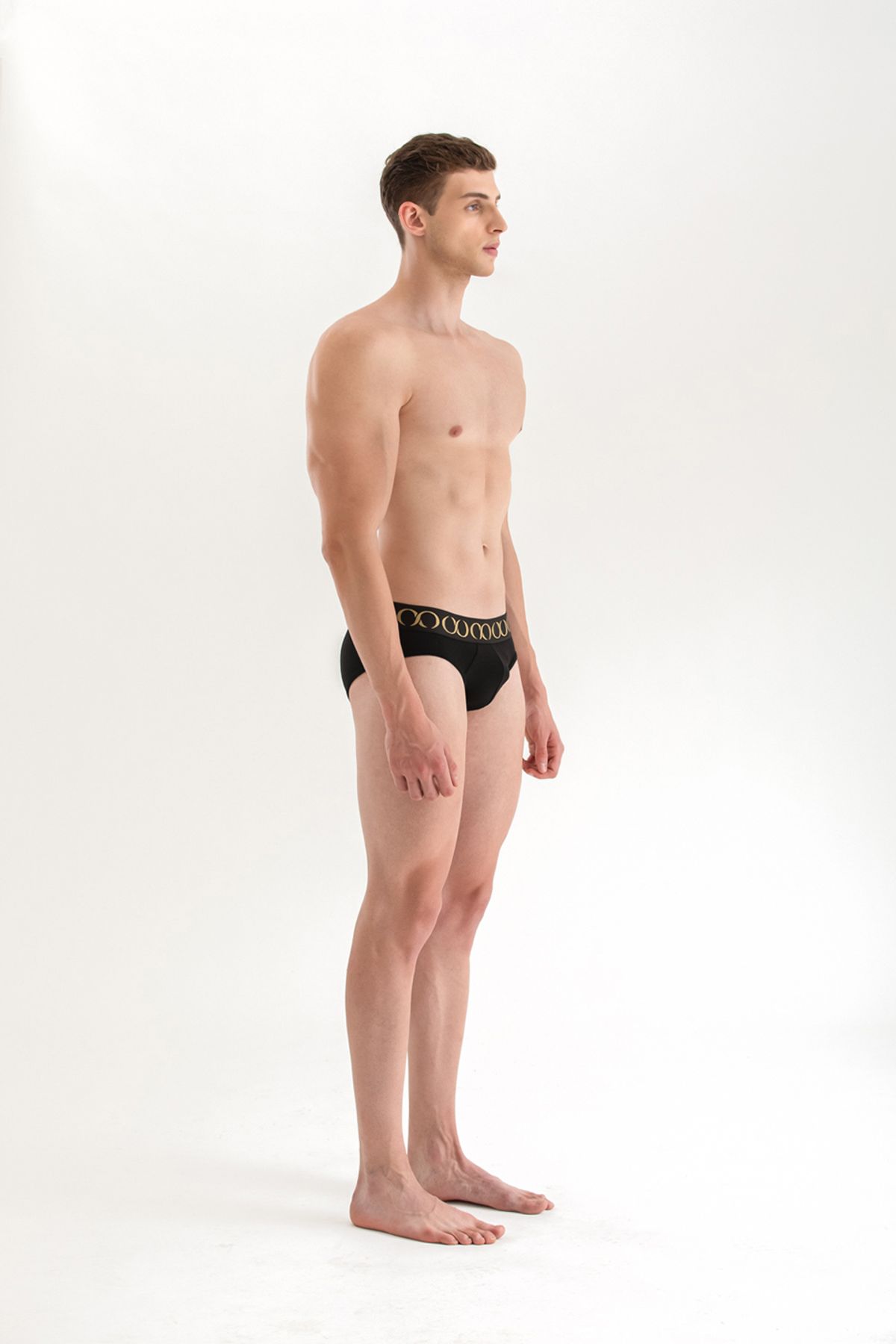 키세 언더웨어(QISE UNDERWEAR) 키랄 시그니쳐 남성 삼각 브리프 블랙