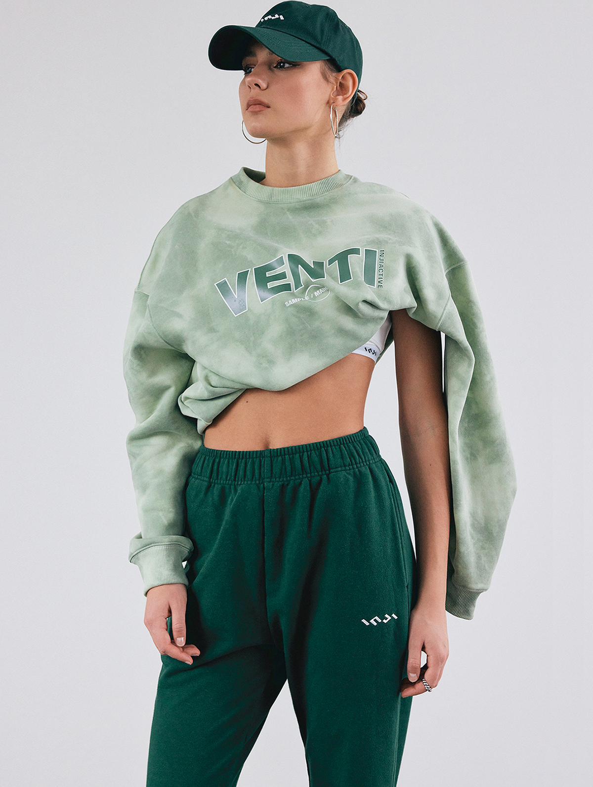 인지액티브(INJIACTIVE) VENTI TIE-DYE SWEATSHIRT 그린
