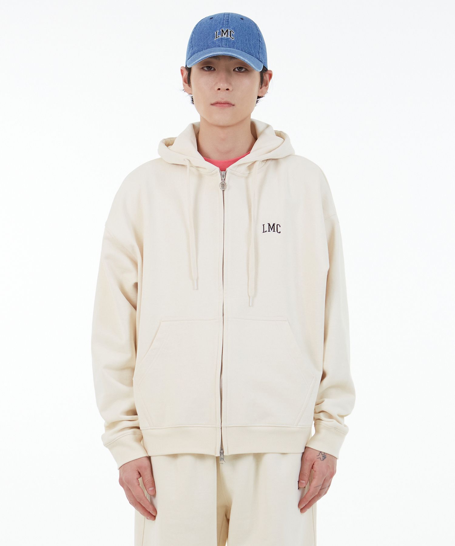 MUSINSA | LMC LMC ARCH OG ZIP-UP HOODIE cream