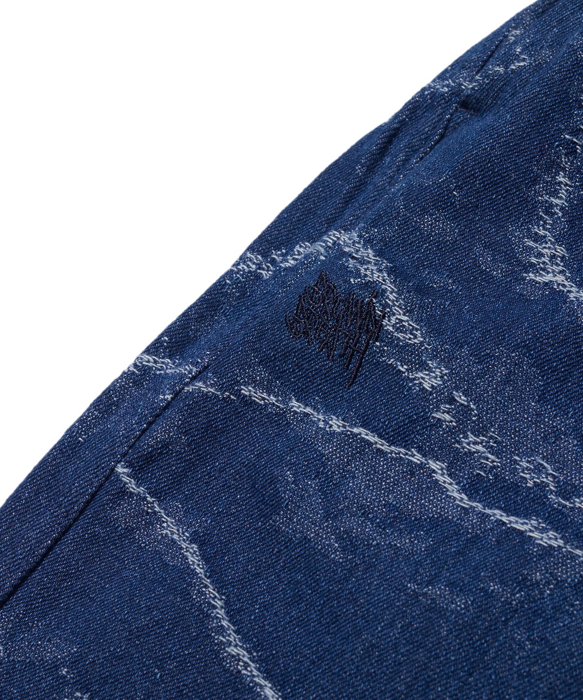 브라운브레스(BROWNBREATH) TAG GLITCH PANTS - INDIGO