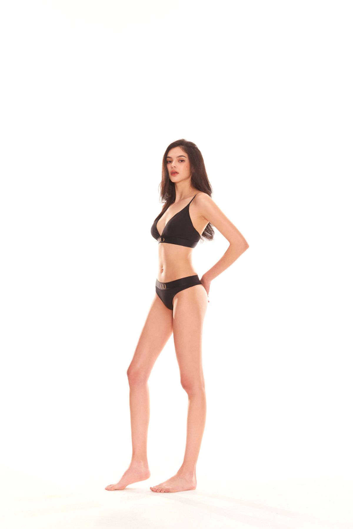 키세 언더웨어(QISE UNDERWEAR) 키랄 시그니쳐 여성 세트 블랙