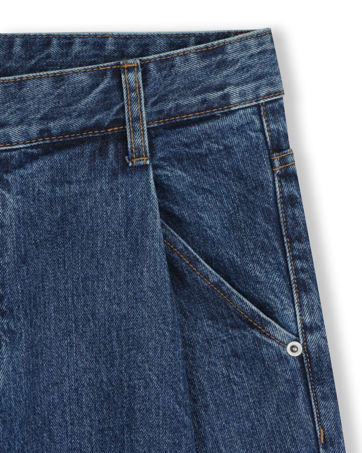비슬로우(BESLOW) CONE MILL DEEP ONE TUCK JEAN MEDIUM WASHED