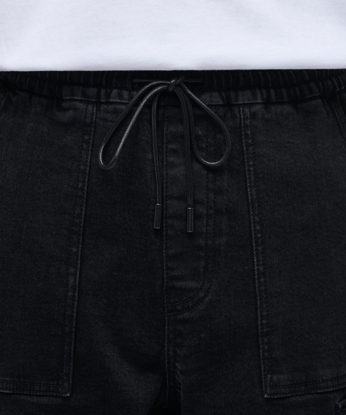 무신사 스탠다드(MUSINSA STANDARD) 데님 카고 조거 팬츠 [워시드 블랙]