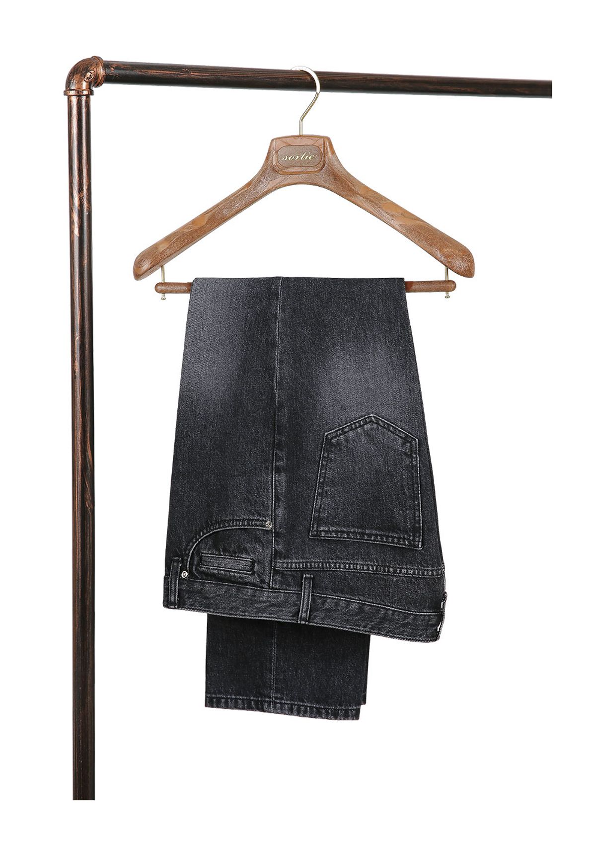 솔티(SORTIE) 910 Essential Cone denim Jeans (Black)