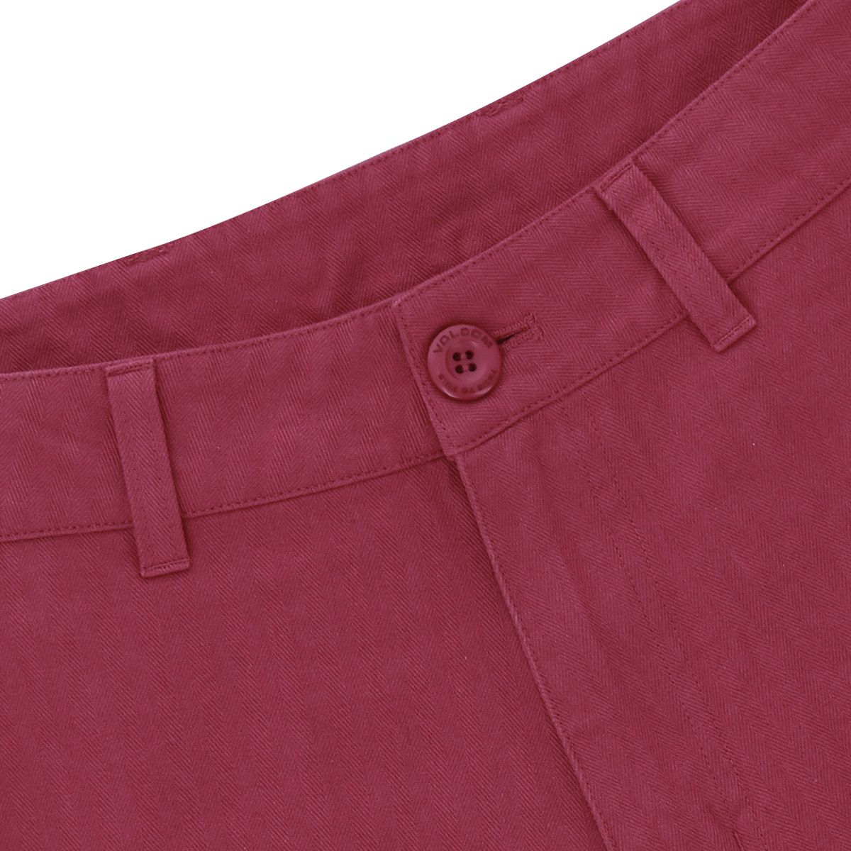 볼컴(VOLCOM) 헤링본 컴포트핏 카고 팬츠(레드)