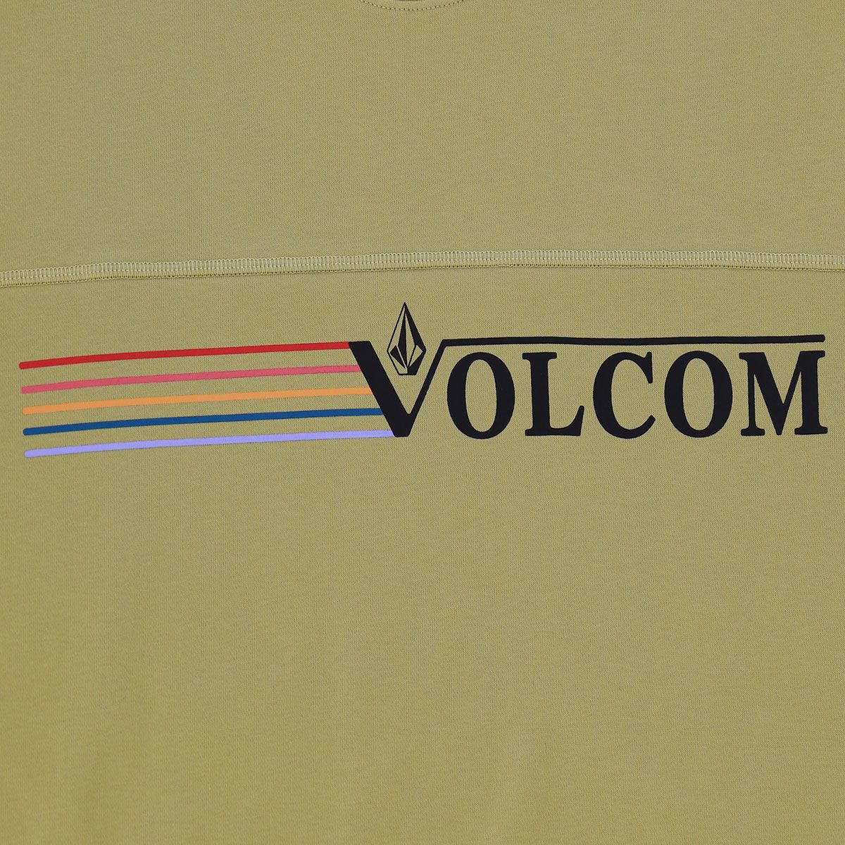 볼컴(VOLCOM) NEW 레인보우 컴포트핏 맨투맨(올리브)