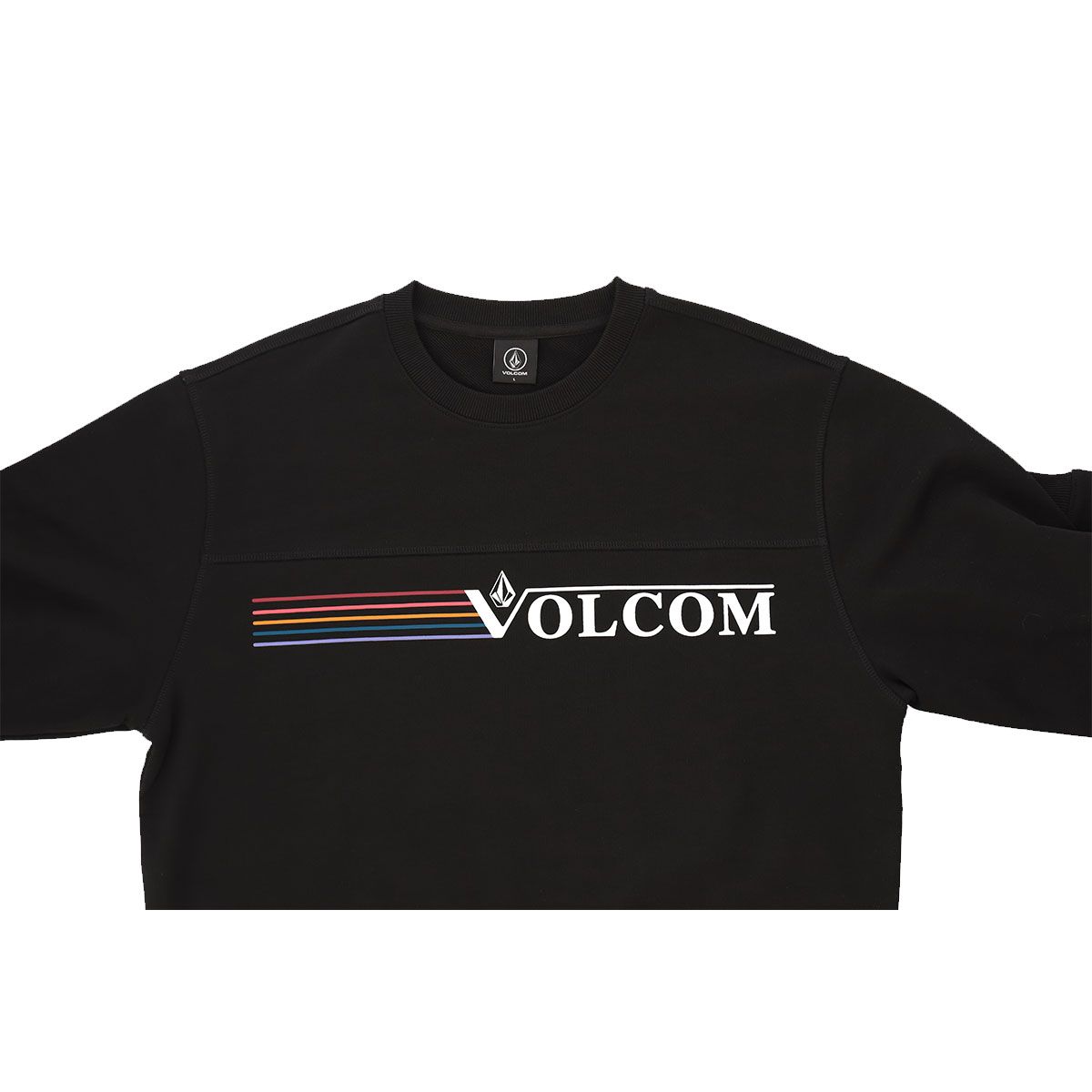 볼컴(VOLCOM) NEW 레인보우 컴포트핏 맨투맨(블랙)
