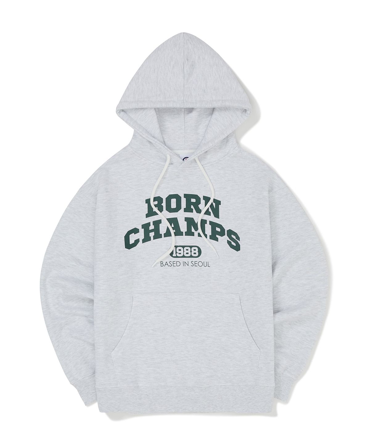 본챔스(BORN CHAMPS) BC 아치 로고 후드 B22ST01LG
