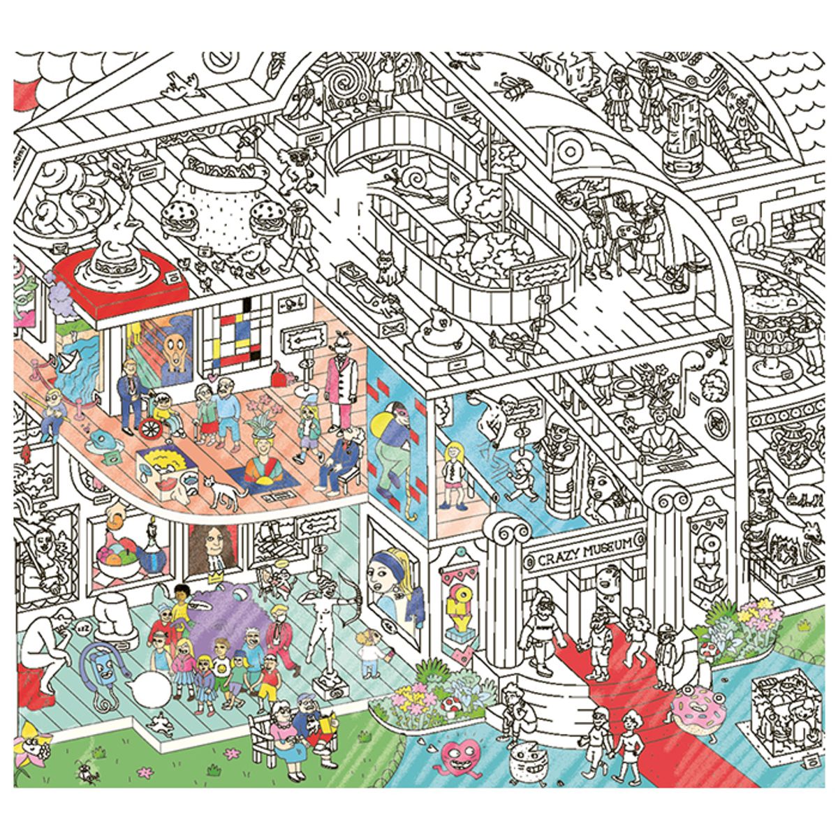 오마이(OMY) 컬러링 포스터-크레이지 뮤지엄 (POS53)