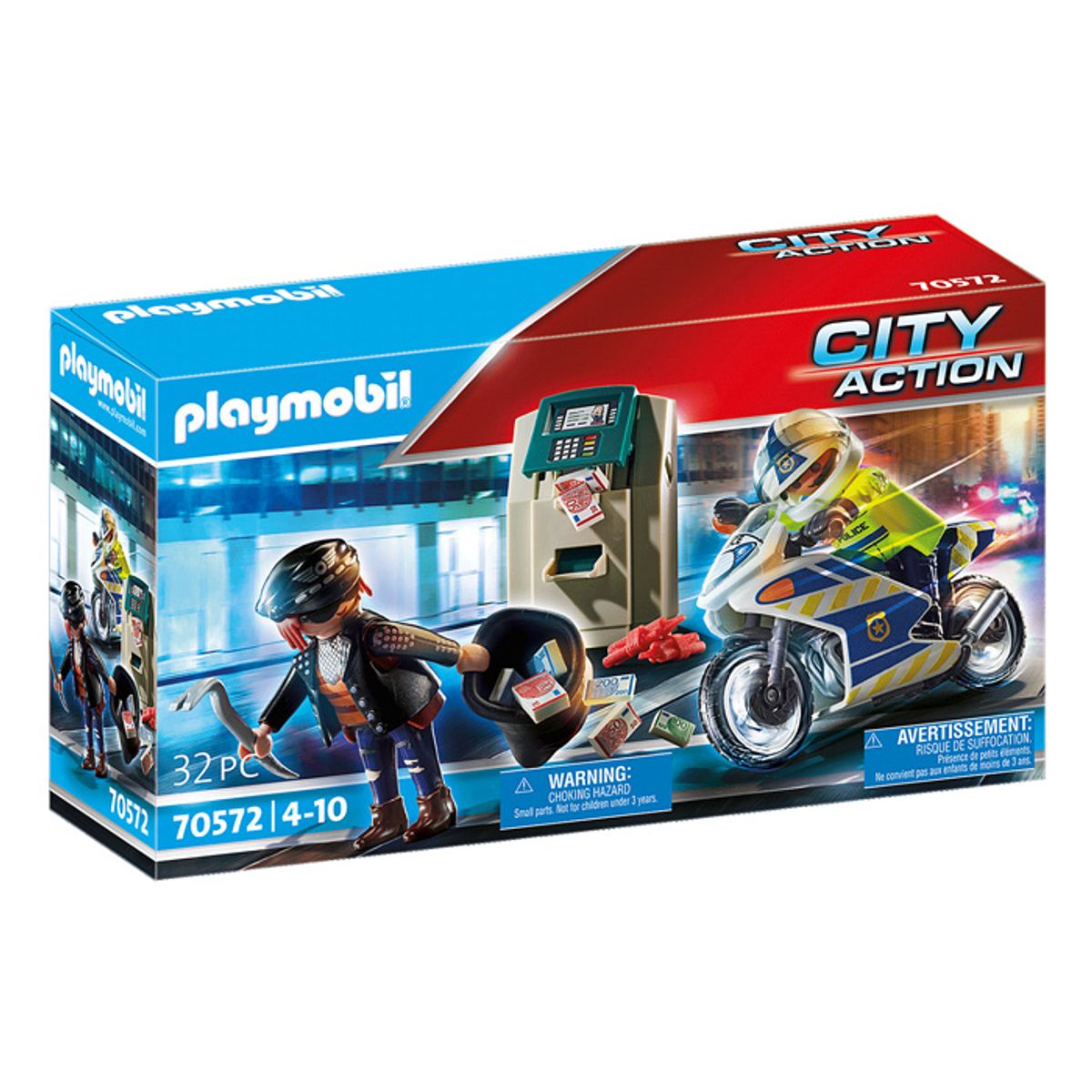 플레이모빌(PLAYMOBIL) 경찰 오토바이와 현금 도둑(70572)